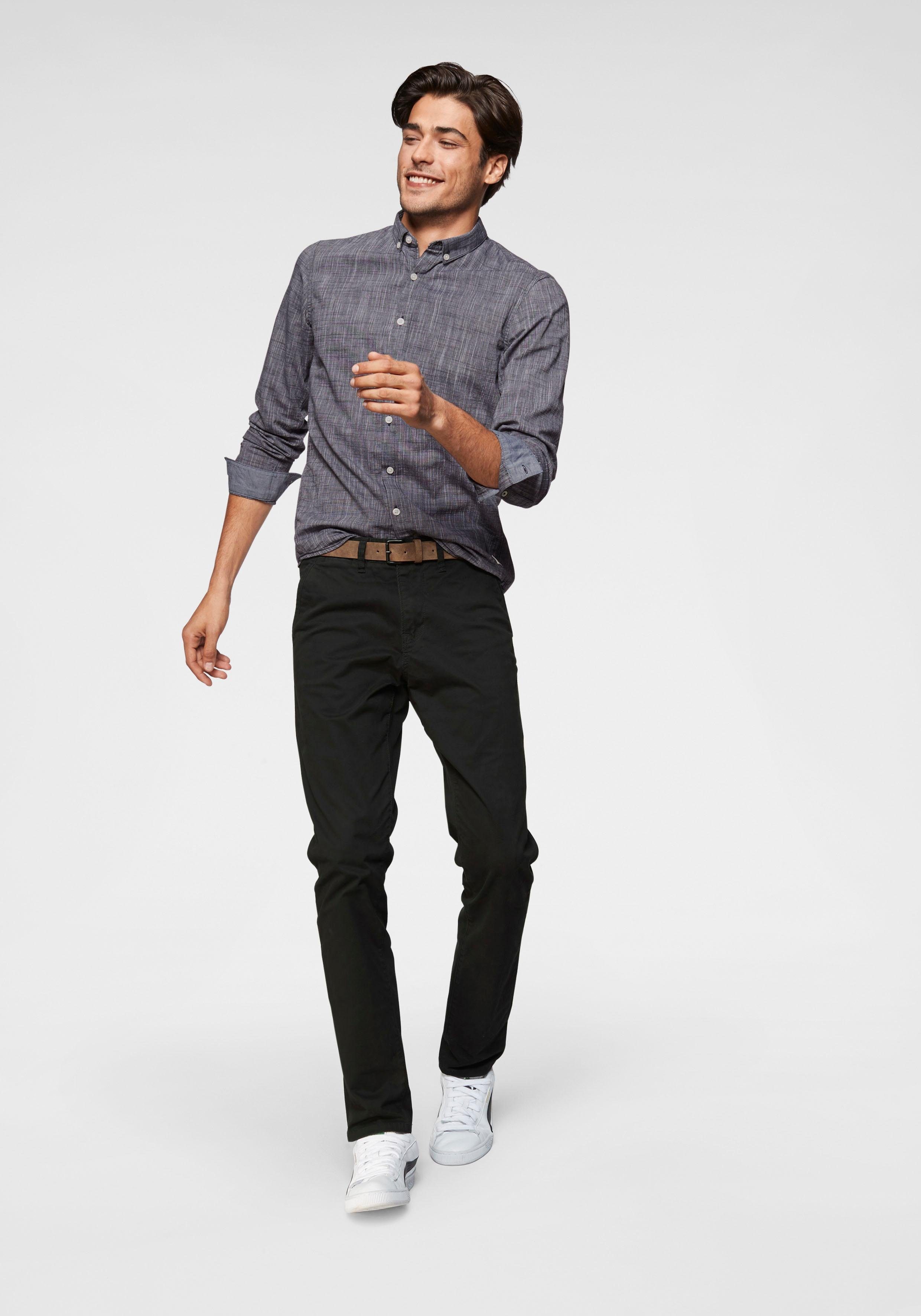 Tom Tailor Denim Chino licht voorgewassen (set, Met riem)