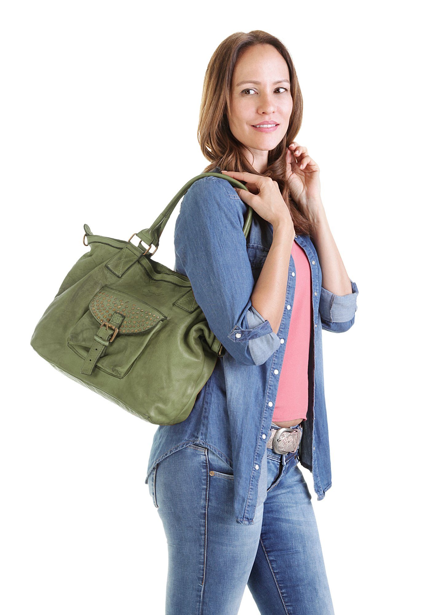 Samantha Look Shopper echt leer, made in italy