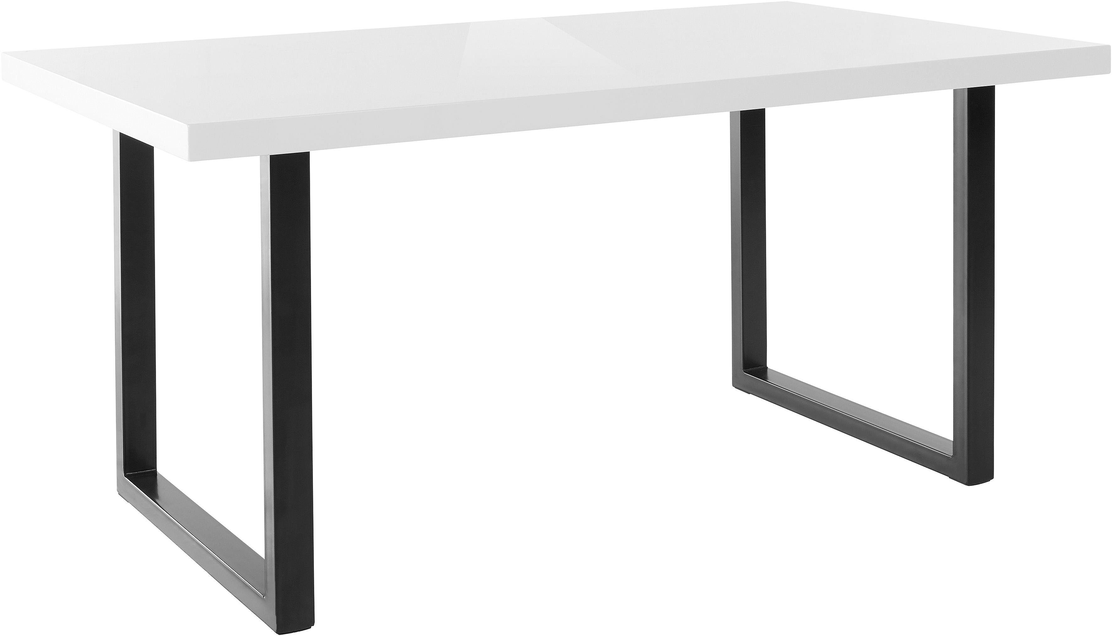 Paroli Eettafel Manger Breedte 180 cm, met U-onderstel van metaal in zwart