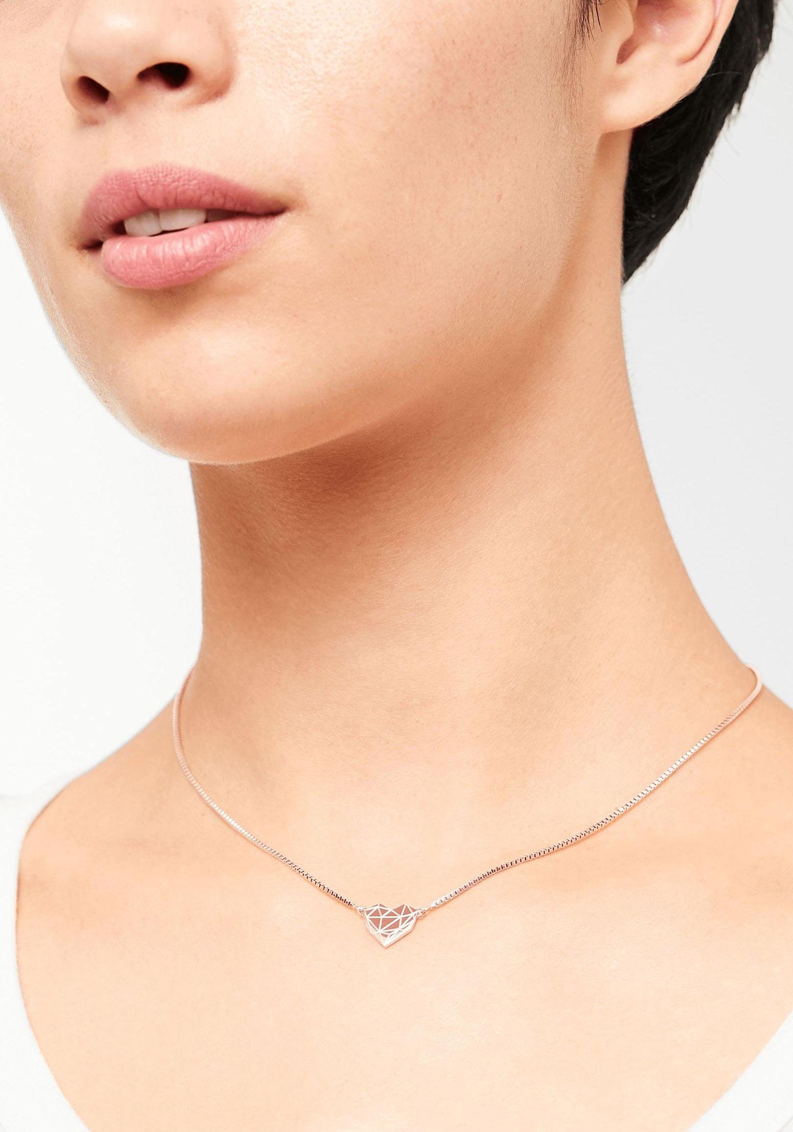 Liebeskind Berlin Ketting met hanger LJ-0333-N-40, hart met zirkoon (synthetisch)