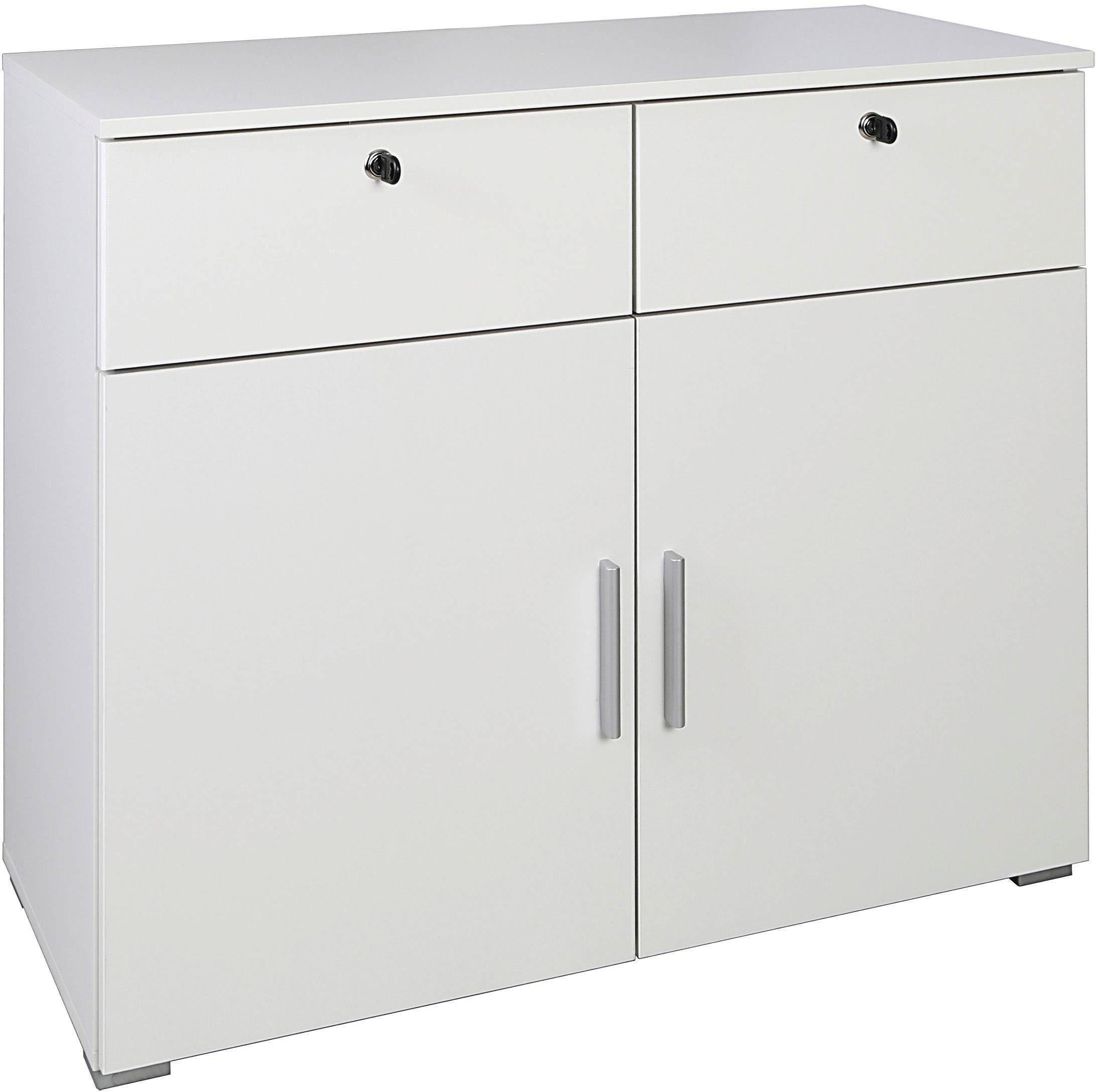 rauch Kast met laden en deuren Beukenhout Breedte 93 cm commodes & ladekasten maat 93x42x81 cm wit