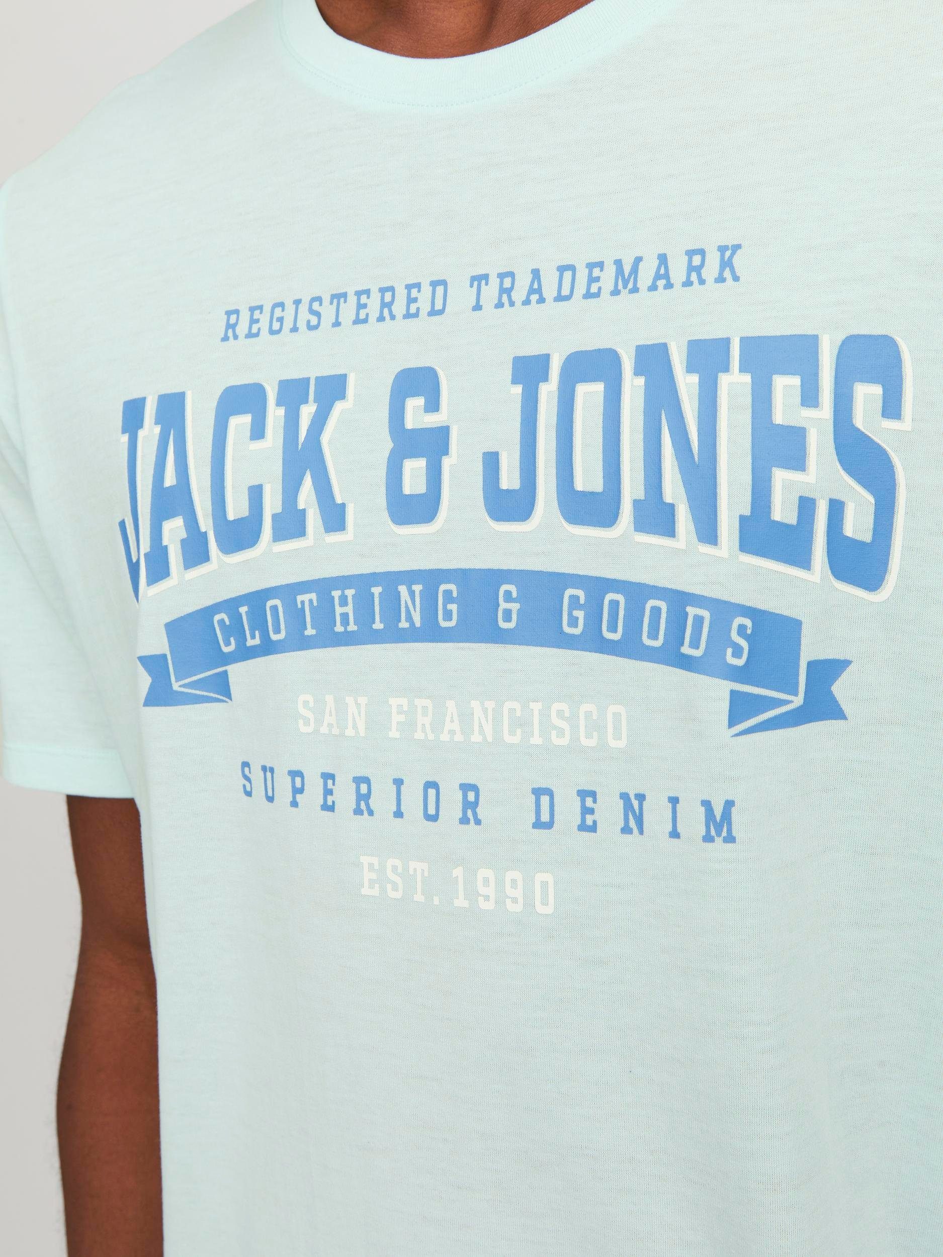 Jack & Jones Shirt met ronde hals JJELOGO TEE SS O-NECK 2 COL SS24 SN