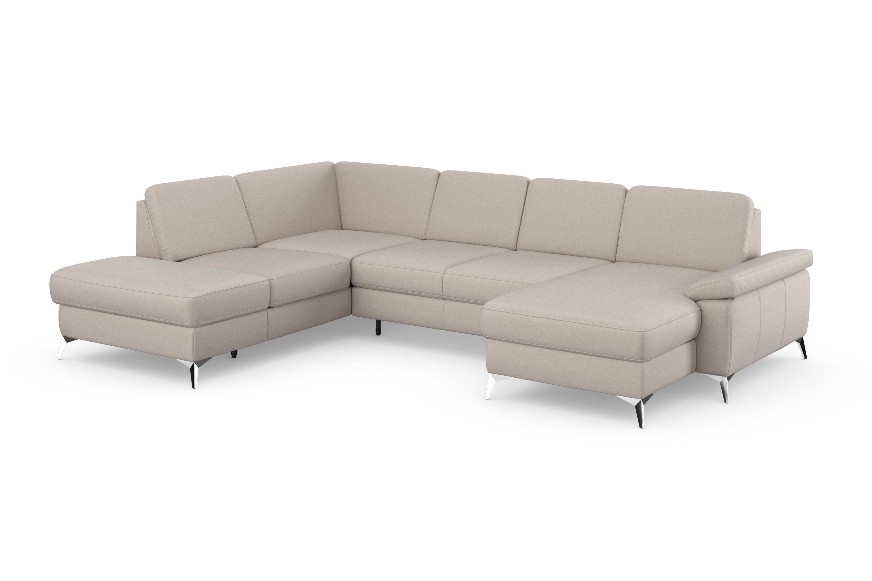 sit&more Zithoek Padua U-model inclusief zitdiepteverstelling, armleuning en binnenvering