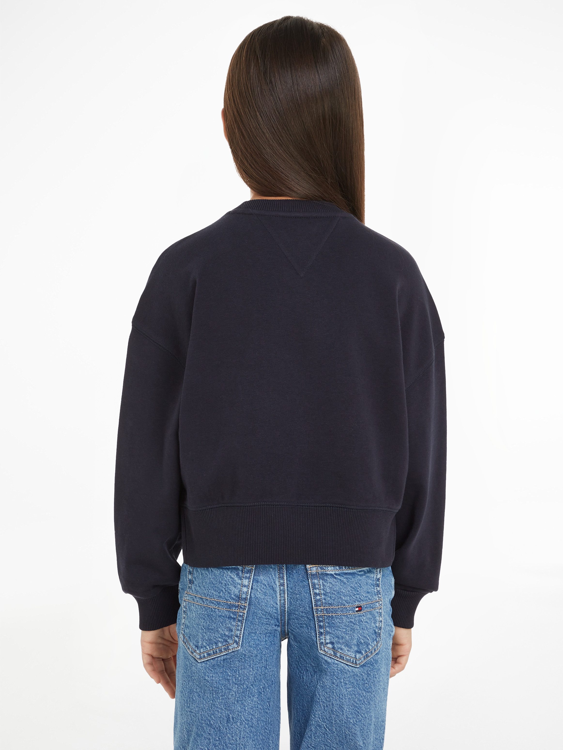 Tommy Hilfiger Shirt met lange mouwen HILFIGER NY EMBROIDERED CREWNECK Kinderen tot 16 jaar met logostiksel