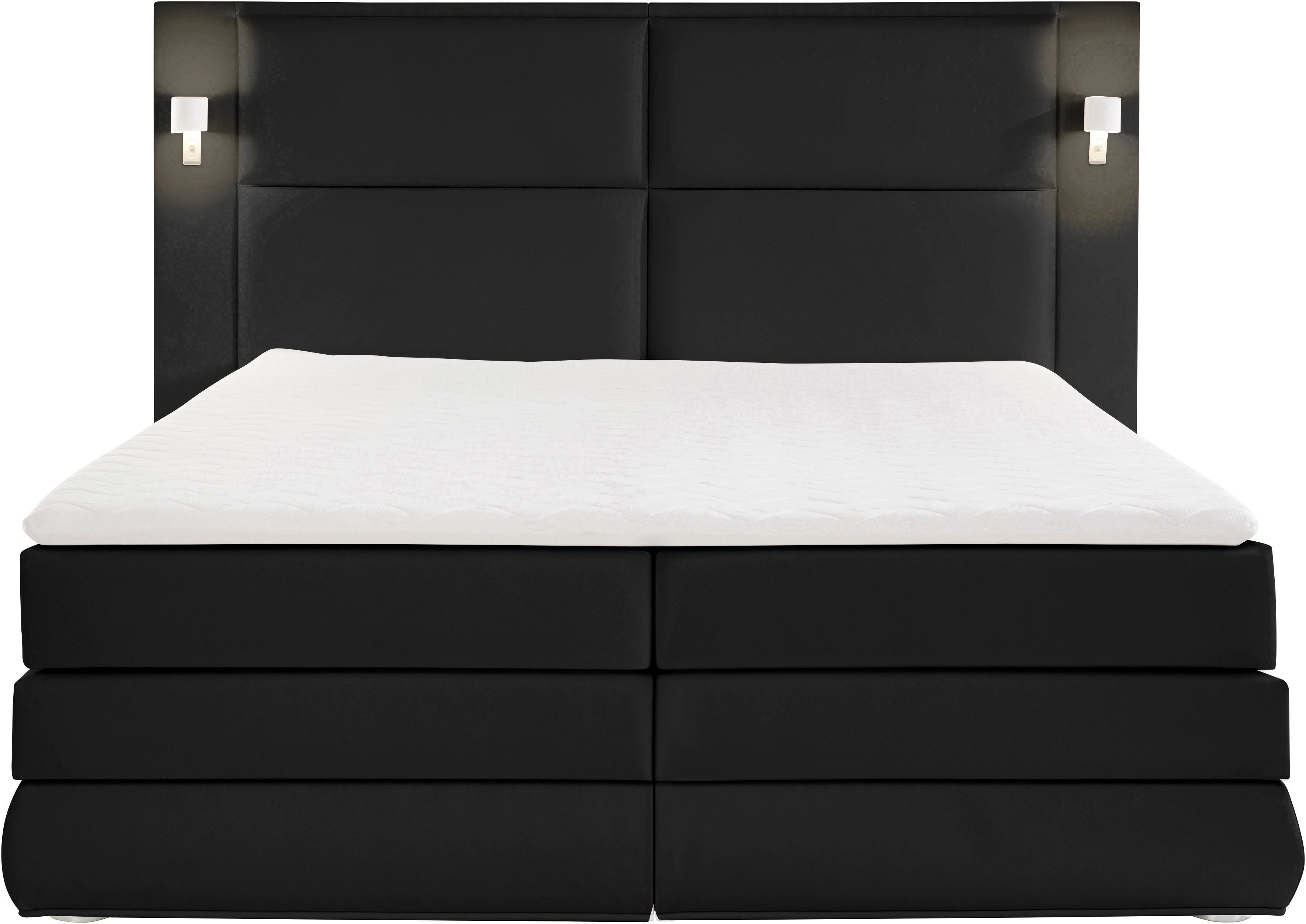 COLLECTION AB Boxspring Copenhagen inclusief bedkist, topmatras, naar keuze met ledverlichting