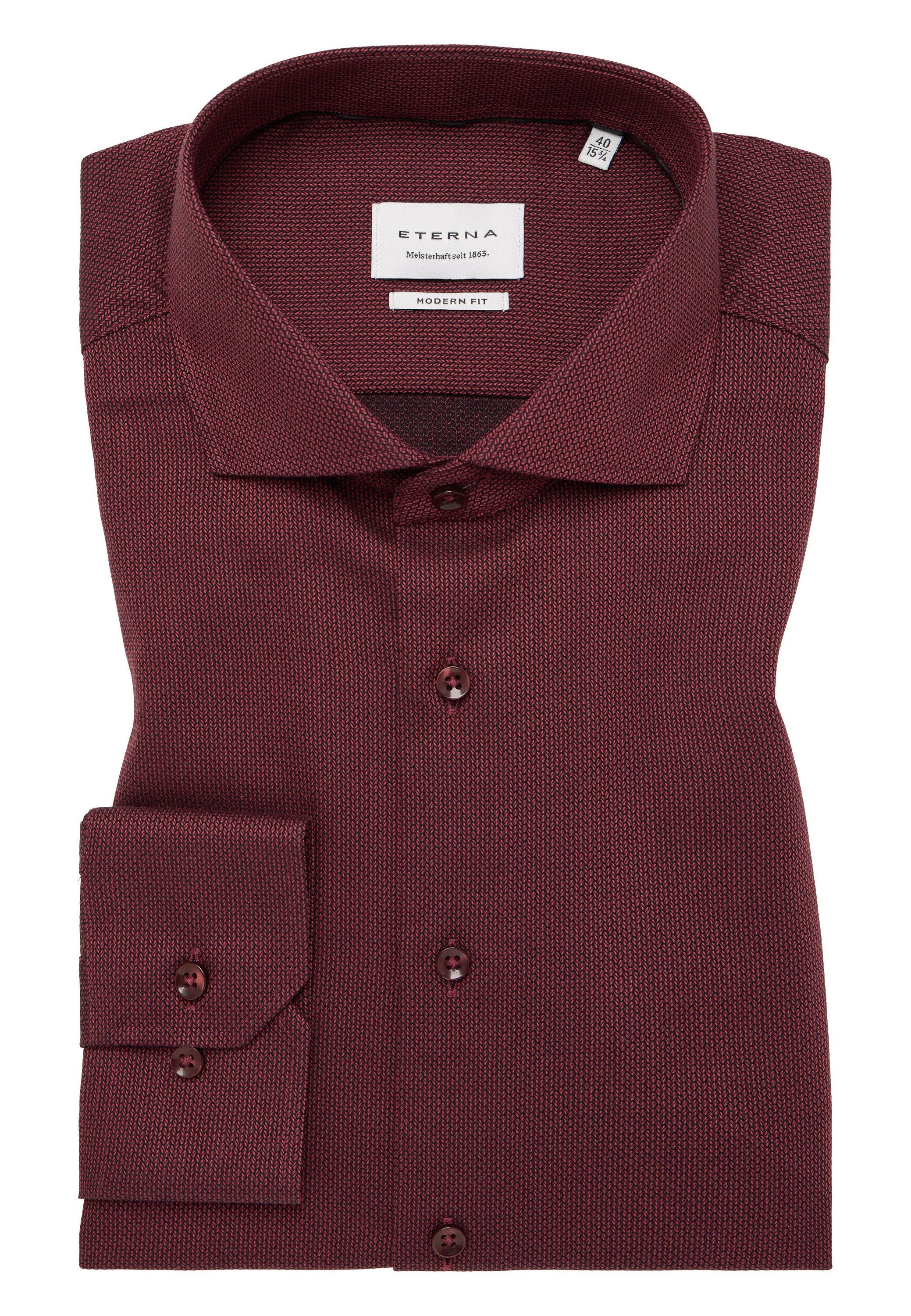 Eterna Overhemd met lange mouwen MODERN FIT NON IRON (strijkvrij)