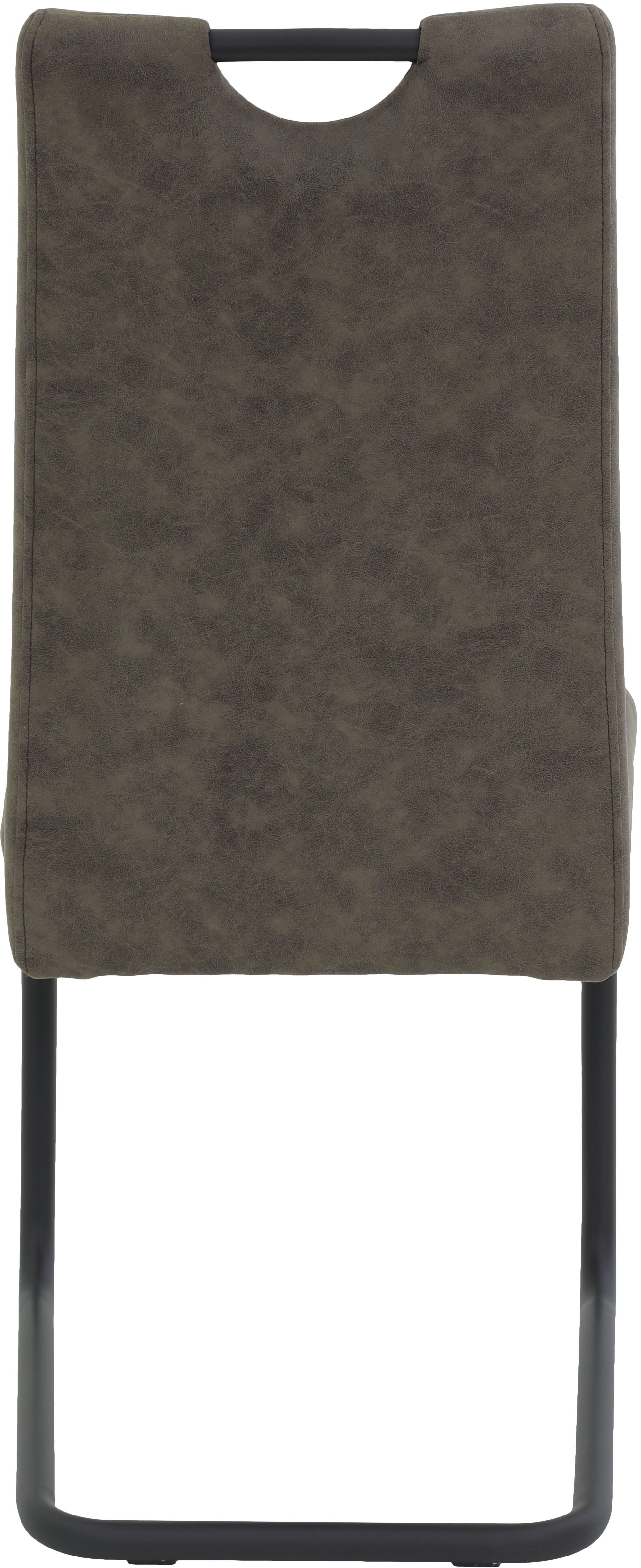 HELA Vrijdragende stoel DUNJA Schommelstoel, vintage look, met handvat, rond buisframe (set, 4 stuks)