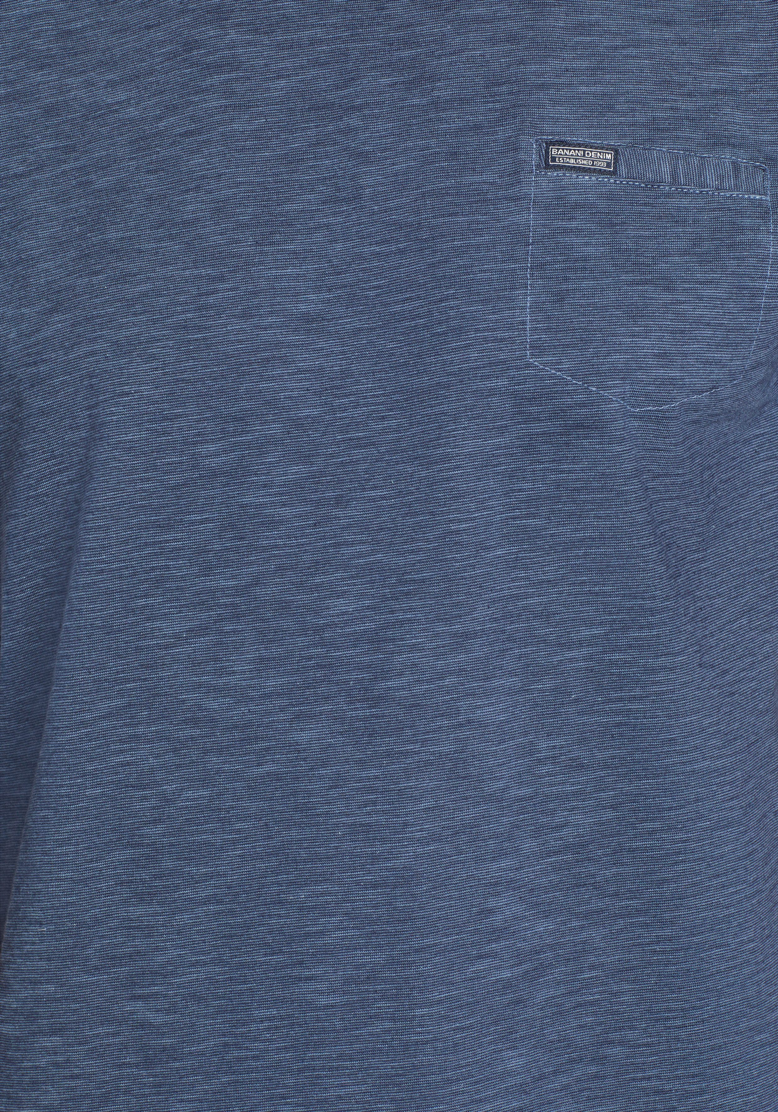Bruno Banani T-shirt Met dubbele kraag en sierborstzak