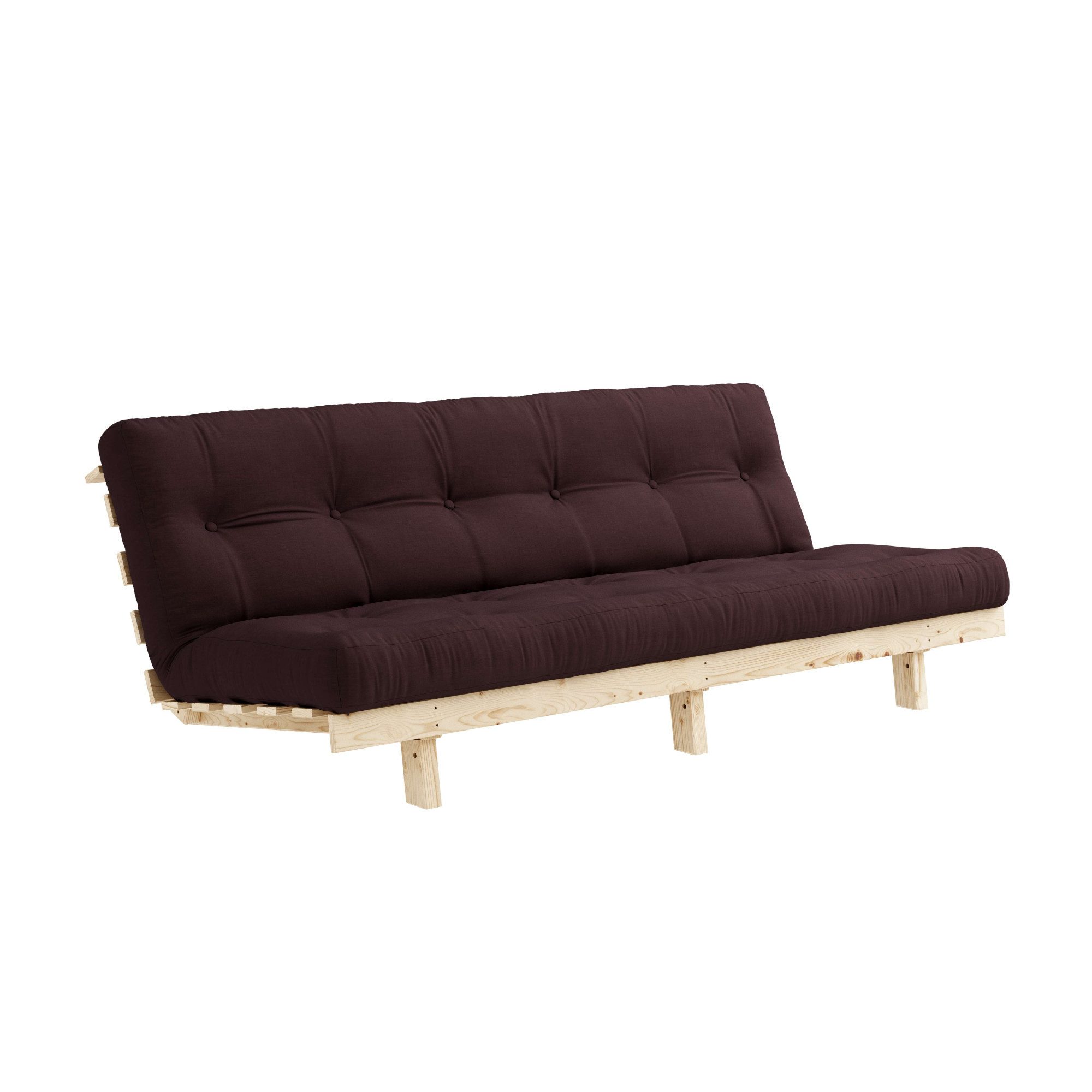 Karup Slaapbank Lean 200 slaapbank, logeerbed, bank met futonmatras Inclusief futonmatras, ligoppervlak 130x200 cm, FSC® gecertificeerd grenen (2 stuks)