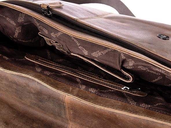 GreenLand Nature Messenger Bag Montana in een vintage look