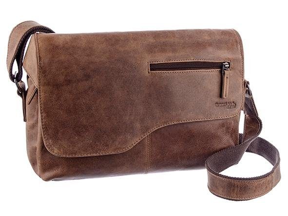 GreenLand Nature Messenger Bag Montana in een vintage look