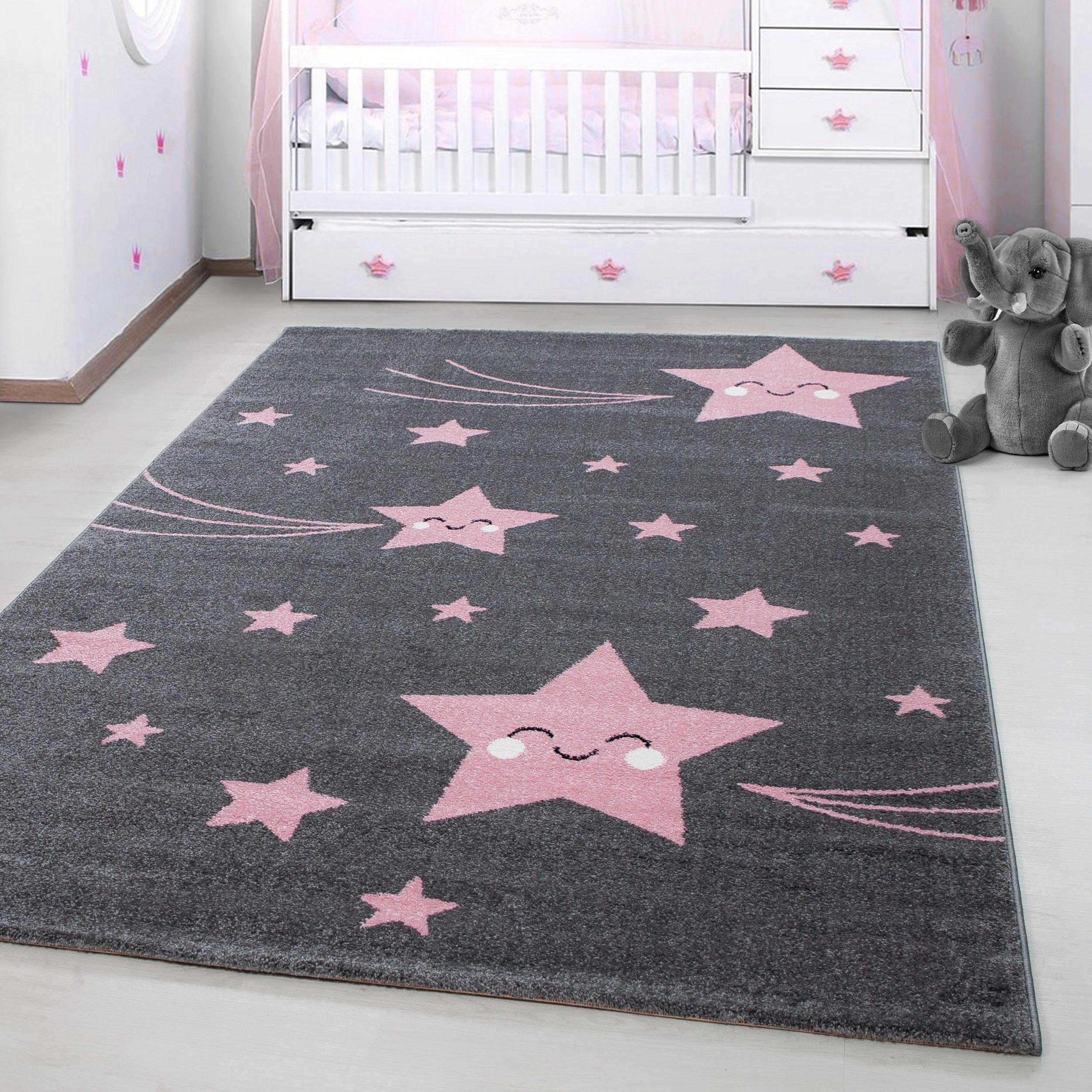 Ayyildiz Teppiche Kindervloerkleed Kids 610 ook in rond, motief sterren, kortpolig