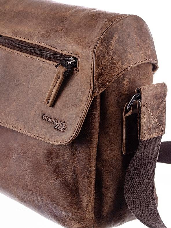 GreenLand Nature Messenger Bag Montana in een vintage look