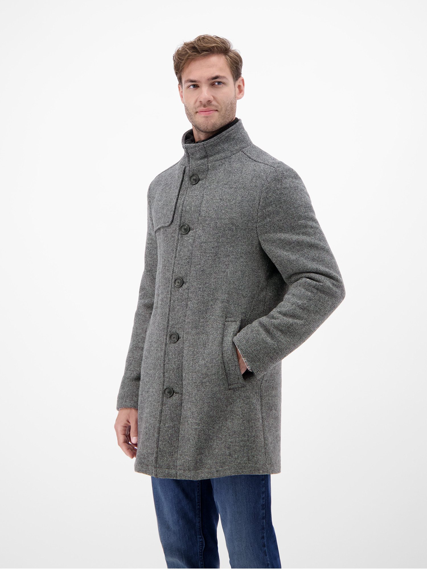 Lerros Wollen jas LERROS Heren-Wollen jas met uitneembaar gilet