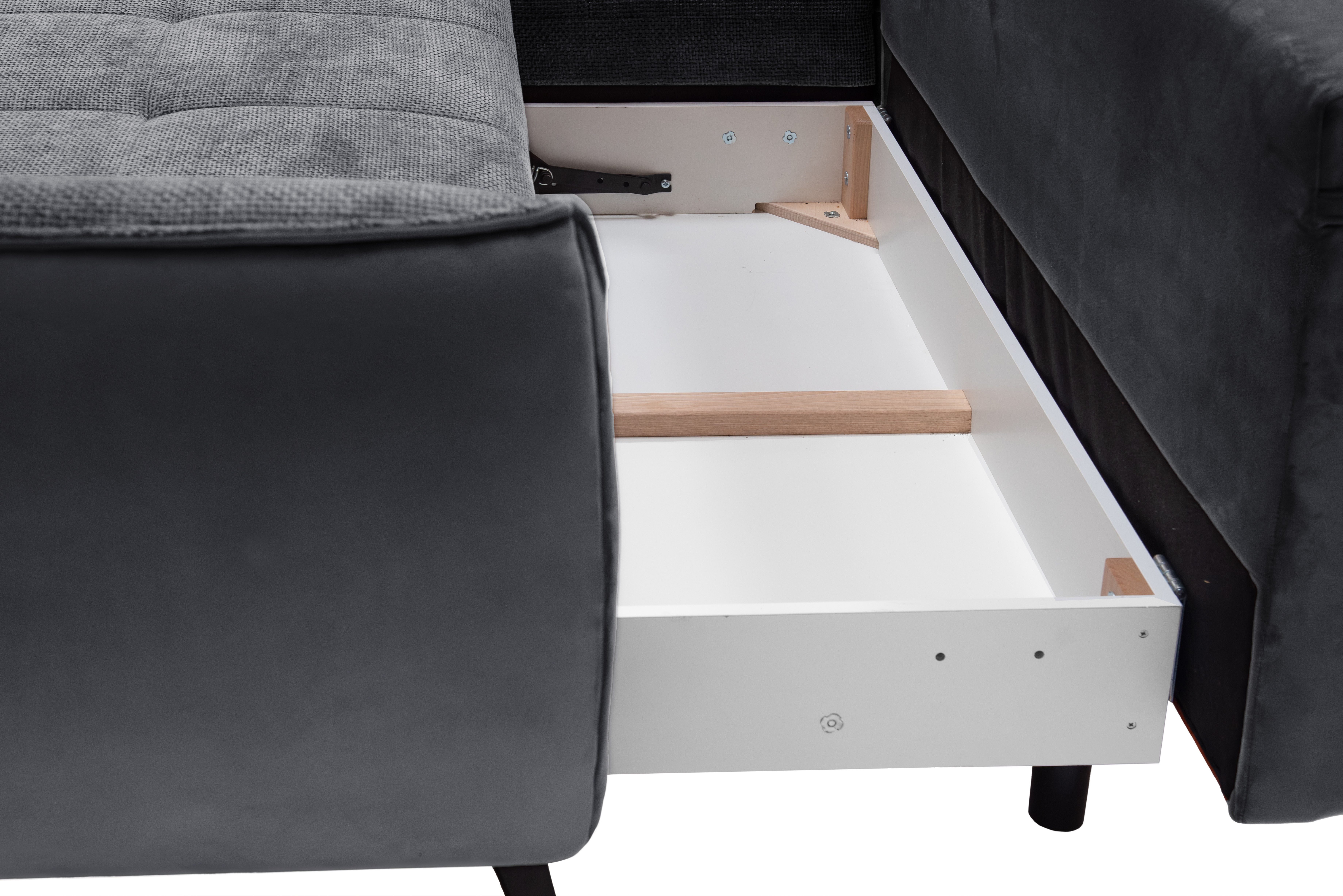 exxpo - sofa fashion Hoekbank Midway met eenvoudige Easy-Lift bedfunctie, comfortabel en modern