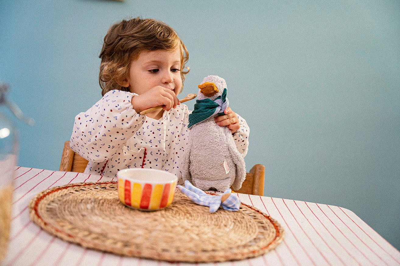 Käthe Kruse Knuffelbeest Enzo eend, liggend