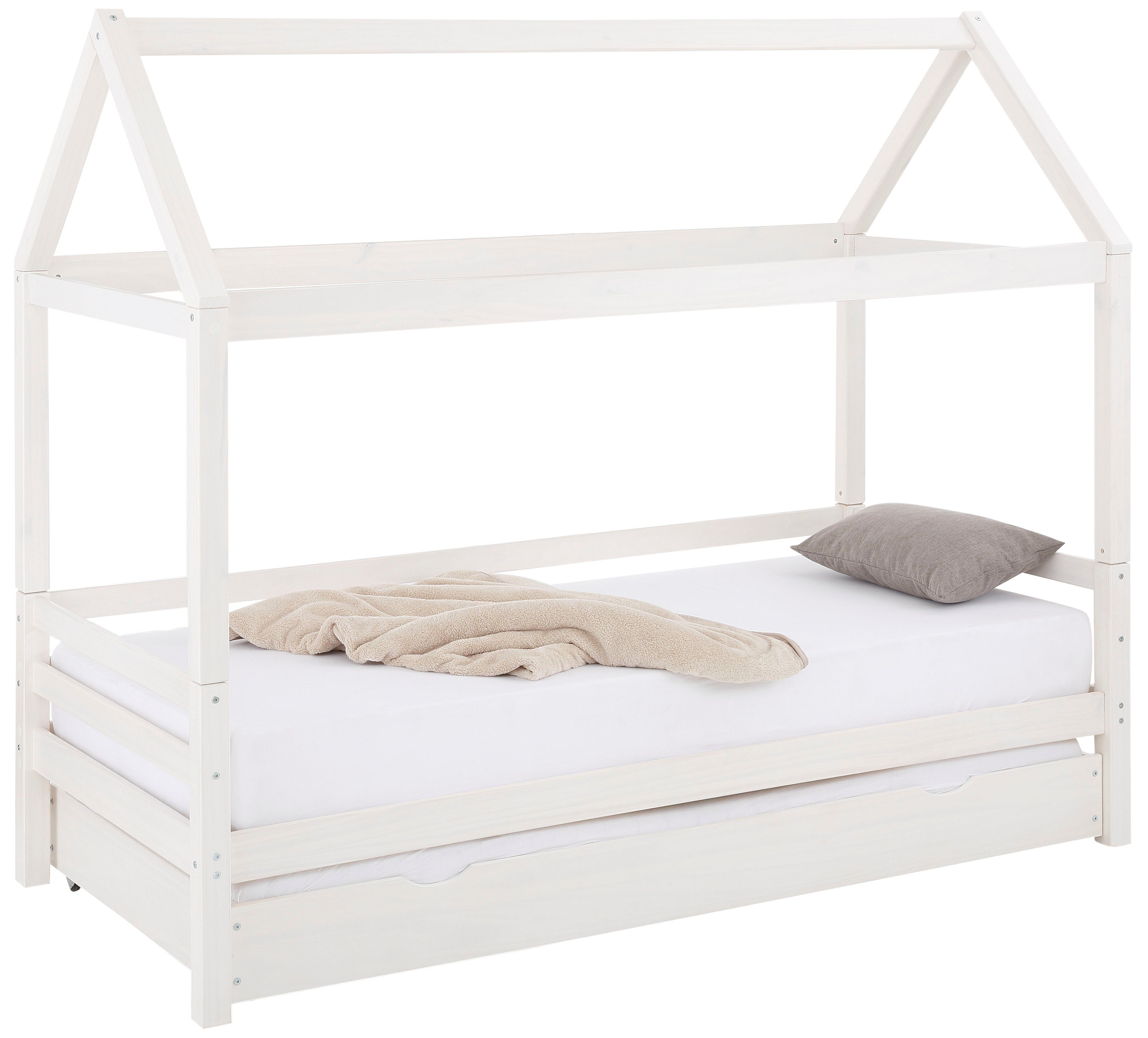 Lüttenhütt Kinderledikant Alpi inclusief bedlade en lattenbodem, ligoppervlak 90x200 cm,