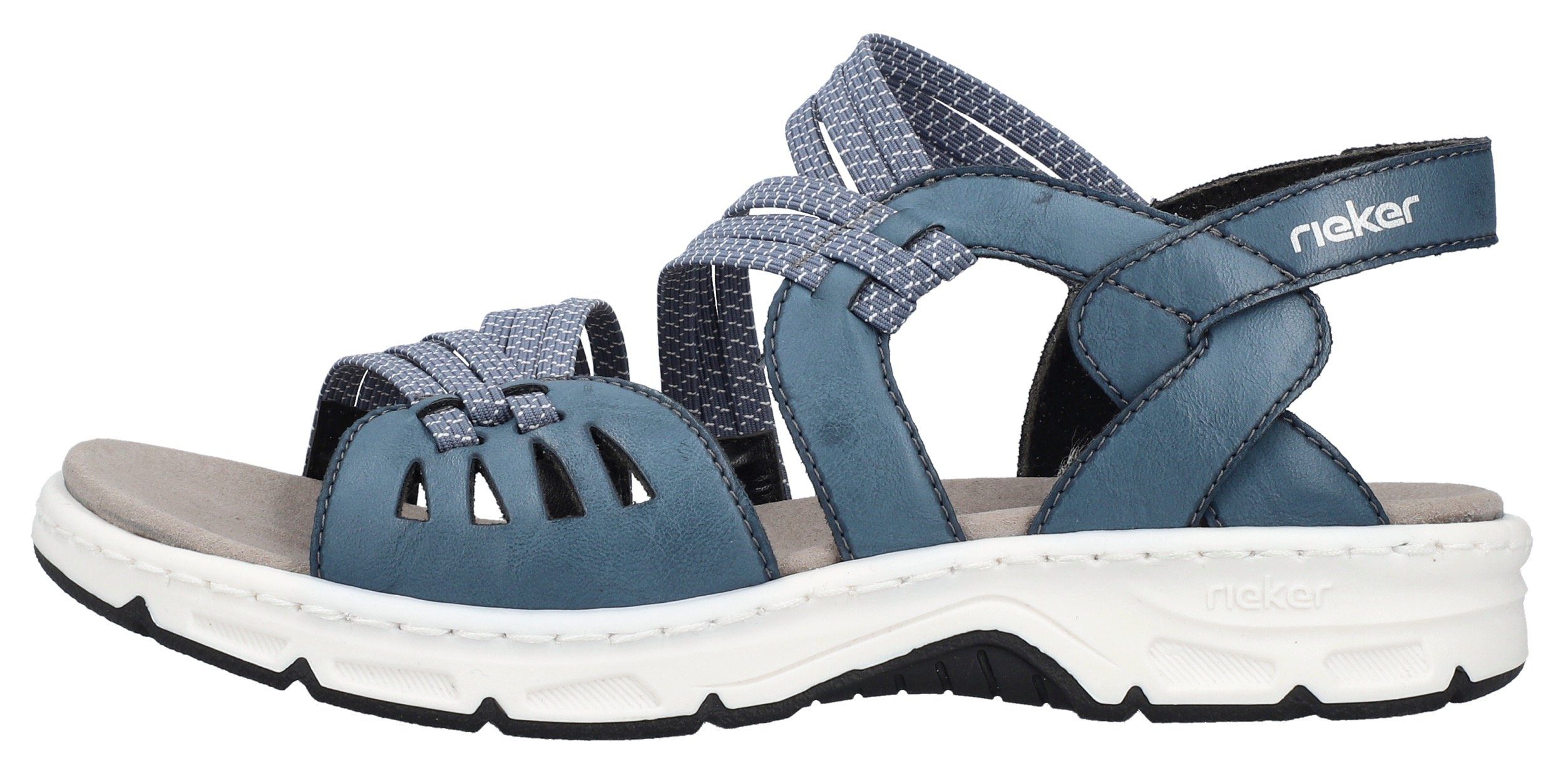 Rieker Sandalen , zomerschoen, sandaal, sleehak, met elastische bandjes