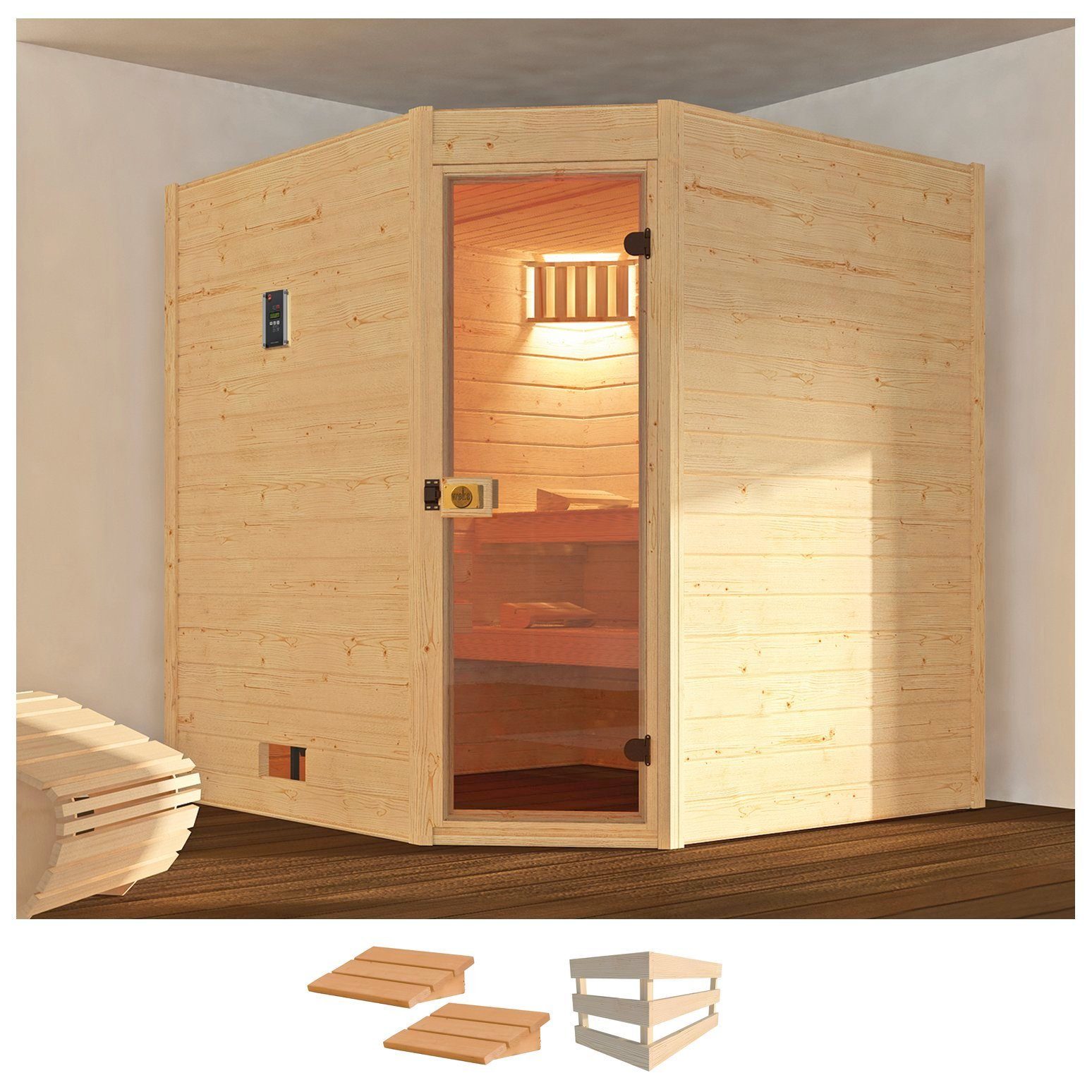 weka Sauna Valida zonder kachel sauna's beige