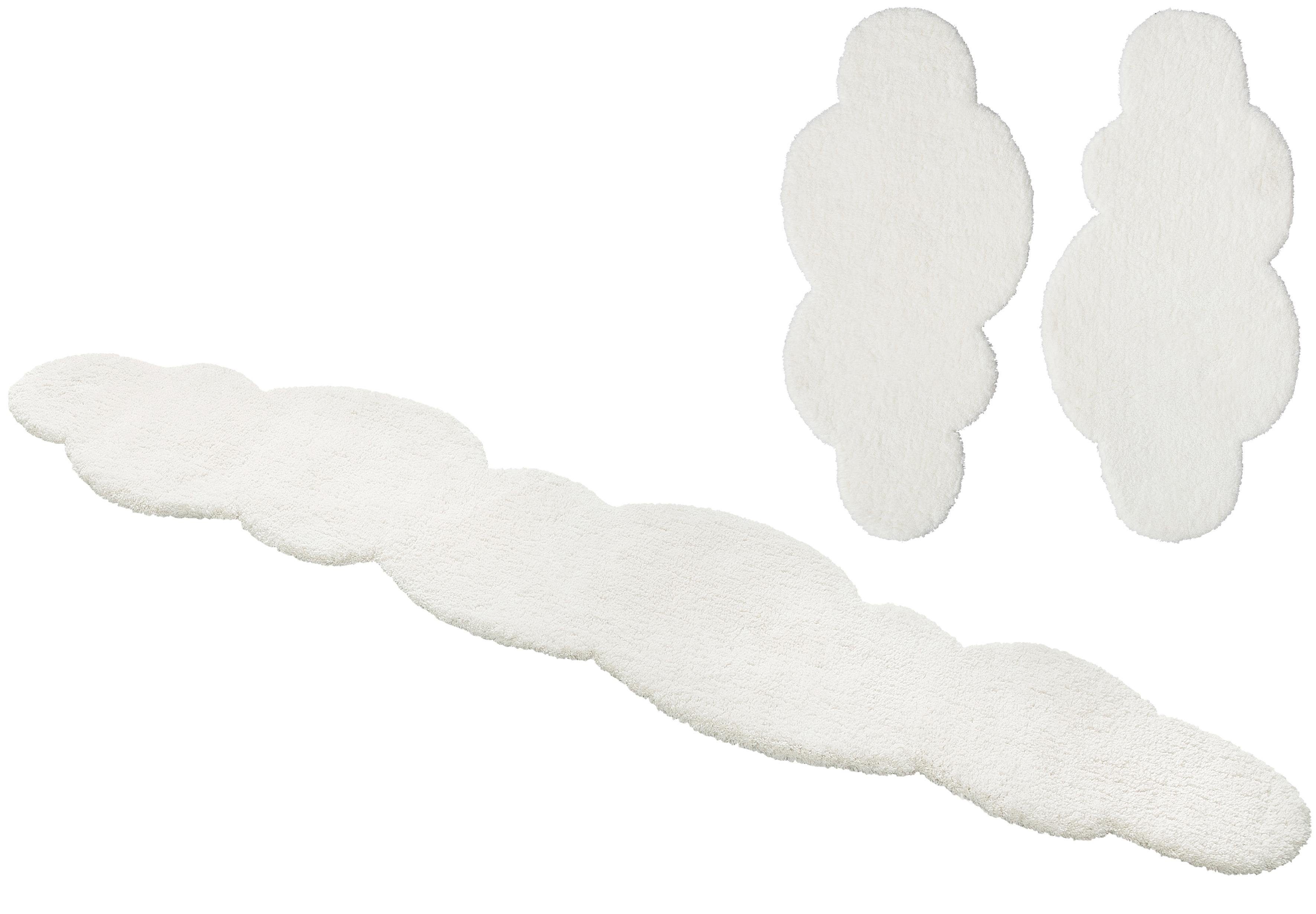 my home Set slaapkamerkleedjes Microvezeltapijt Magong, bijzonder zacht, zeer fijne pool Wolkvorm, uni slaapkamerkleed, loperset, slaapkamer, kinderkamer