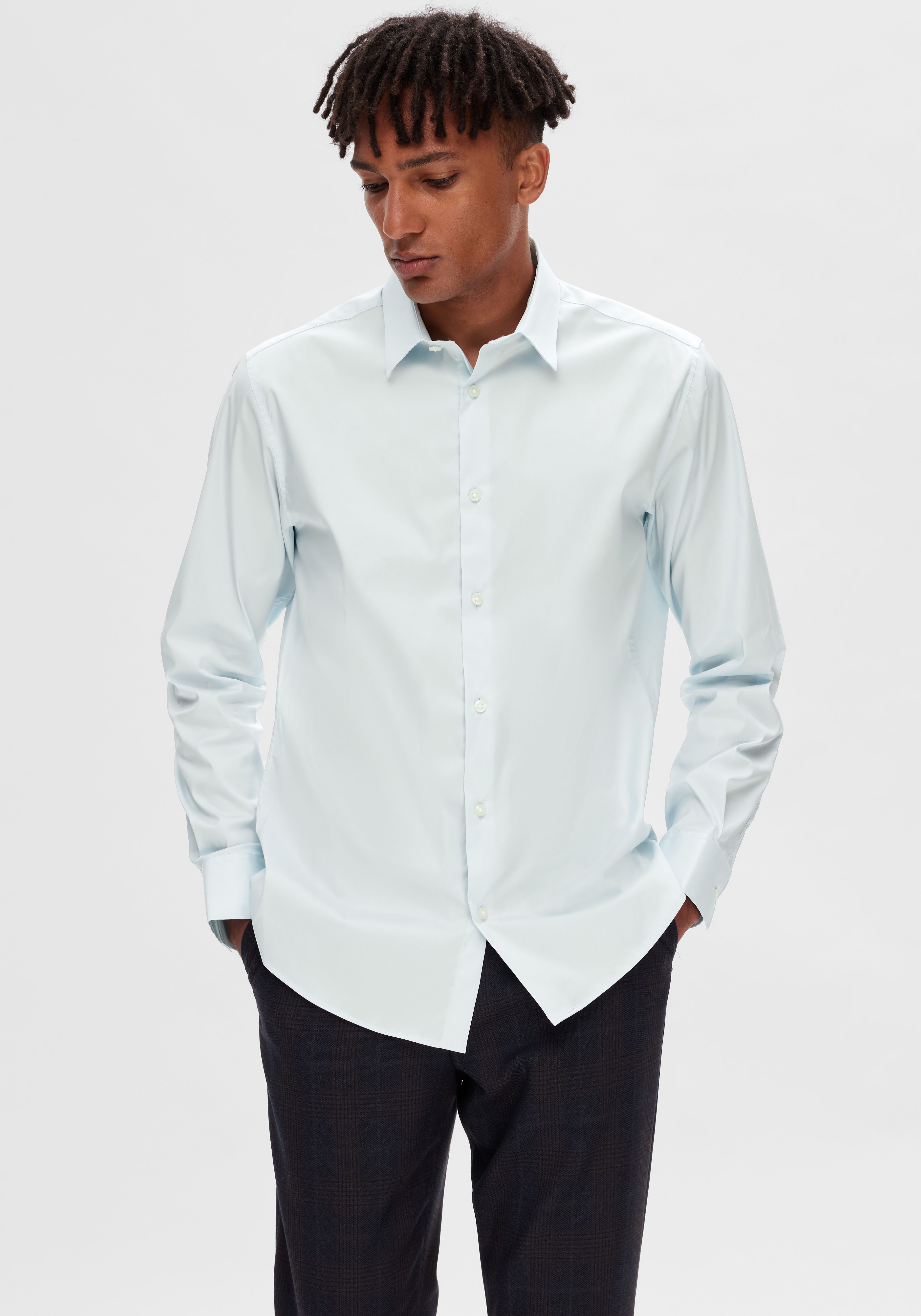 SELECTED HOMME Overhemd met lange mouwen SLHSLIMTRAVEL SHIRT NOOS