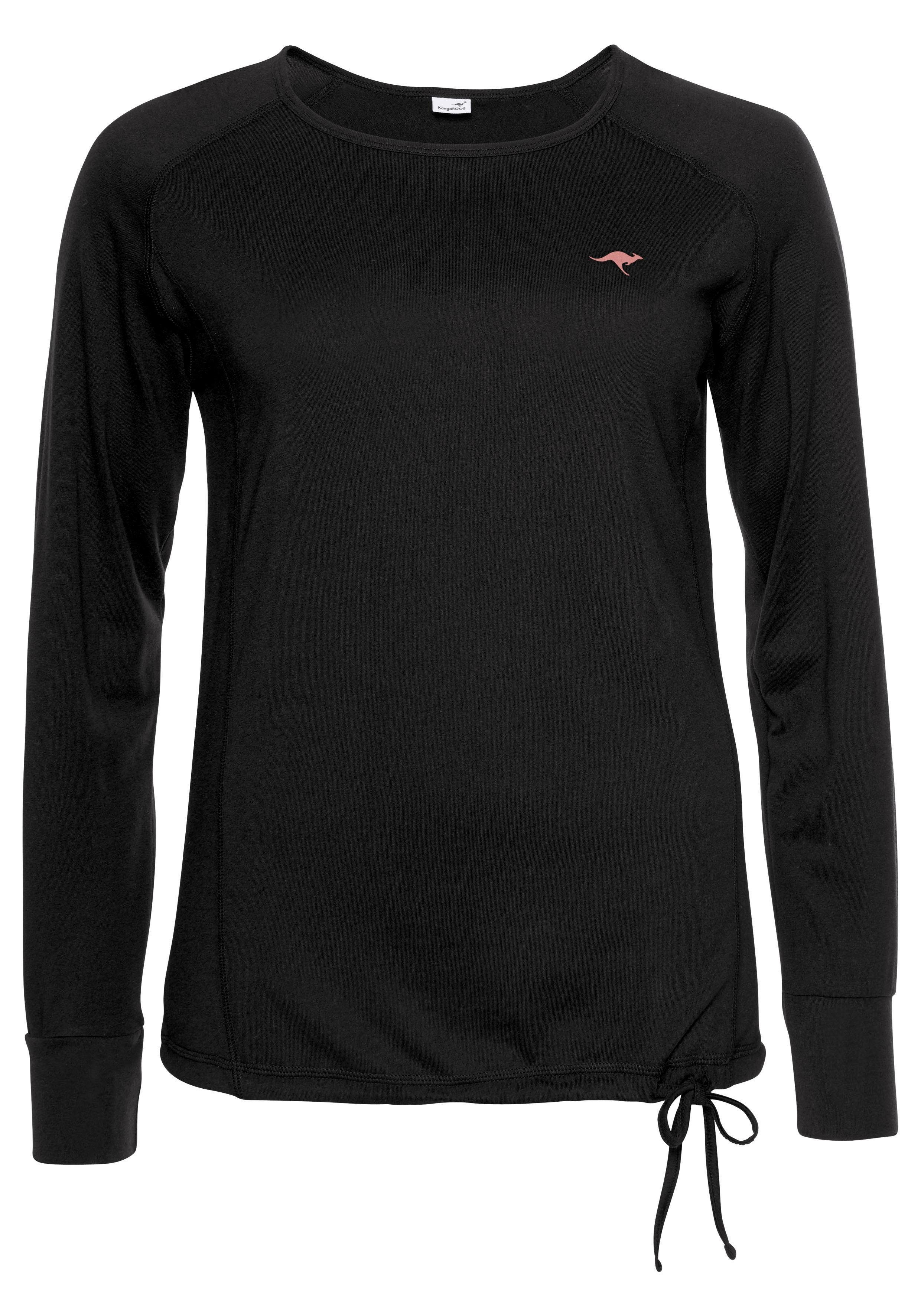 KangaROOS Shirt met lange mouwen Lange mouwen, voor kantoor en vrije tijd, van katoenmix