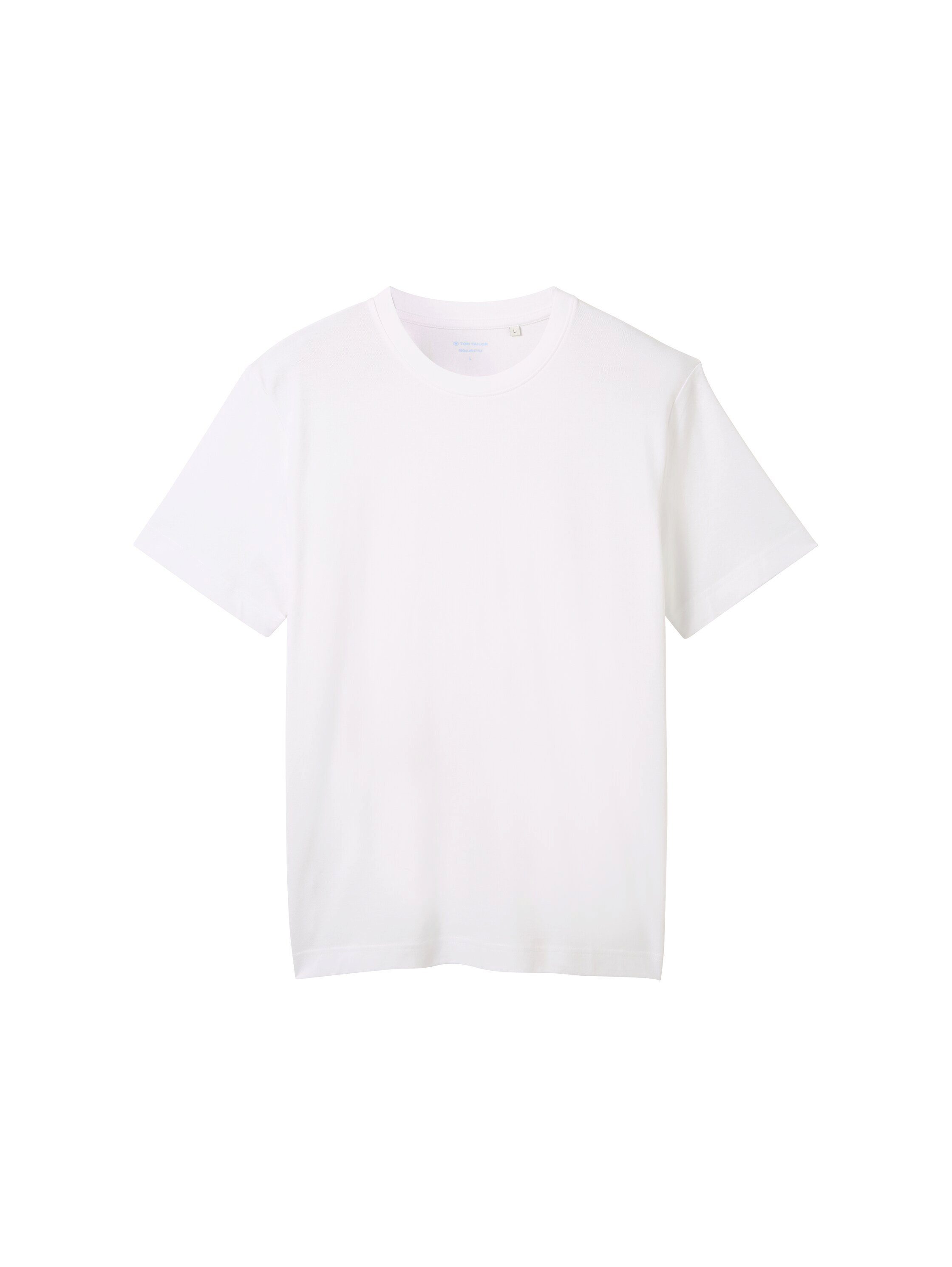 Tom Tailor T-shirt met piqué structuur
