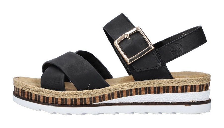 Rieker Sandalen zomerschoen, sandaal, sleehak, met keilhak