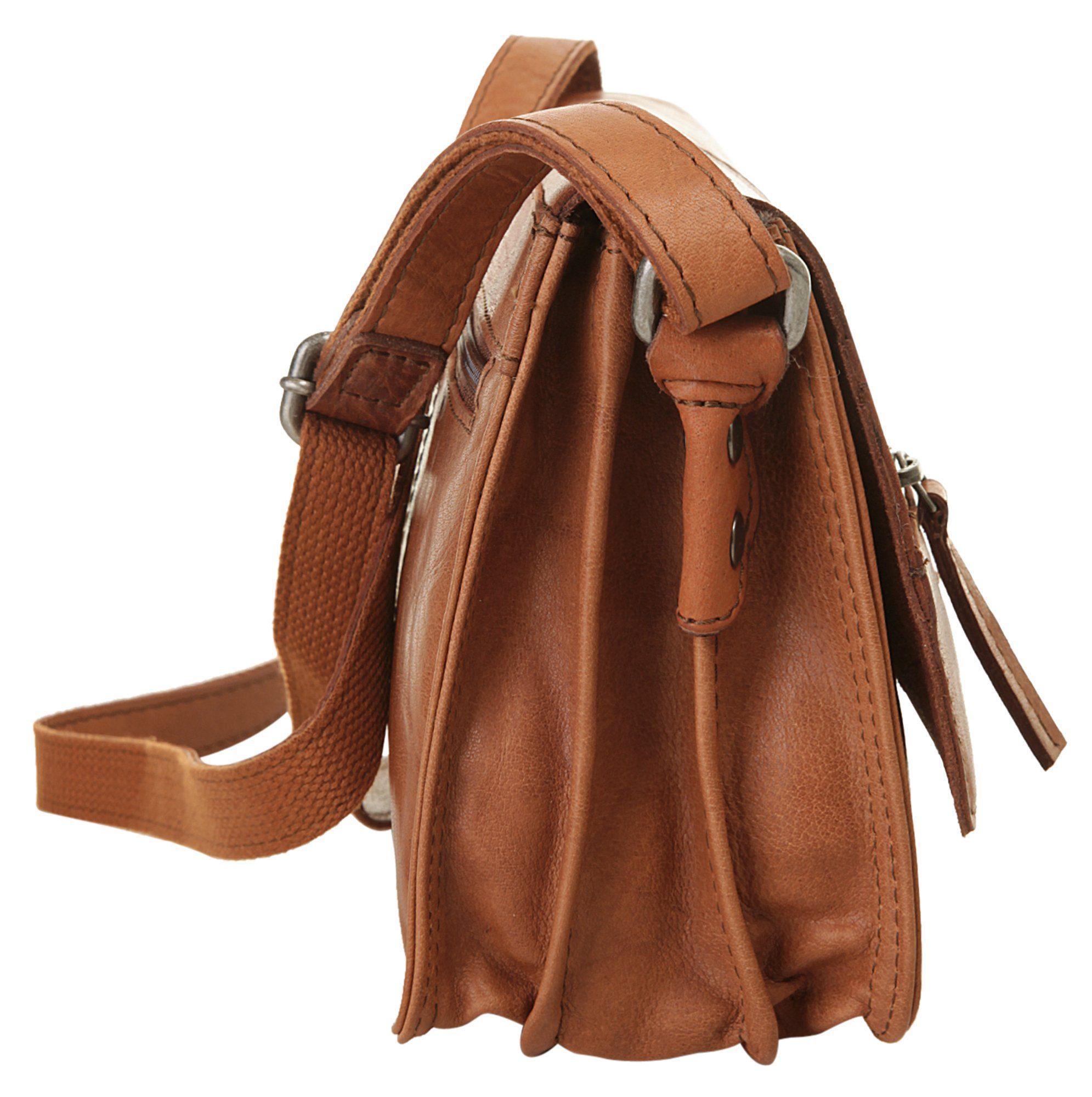 Spikes & Sparrow Schoudertas echt leder