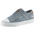 mustang shoes slip-on sneakers met merk blauw