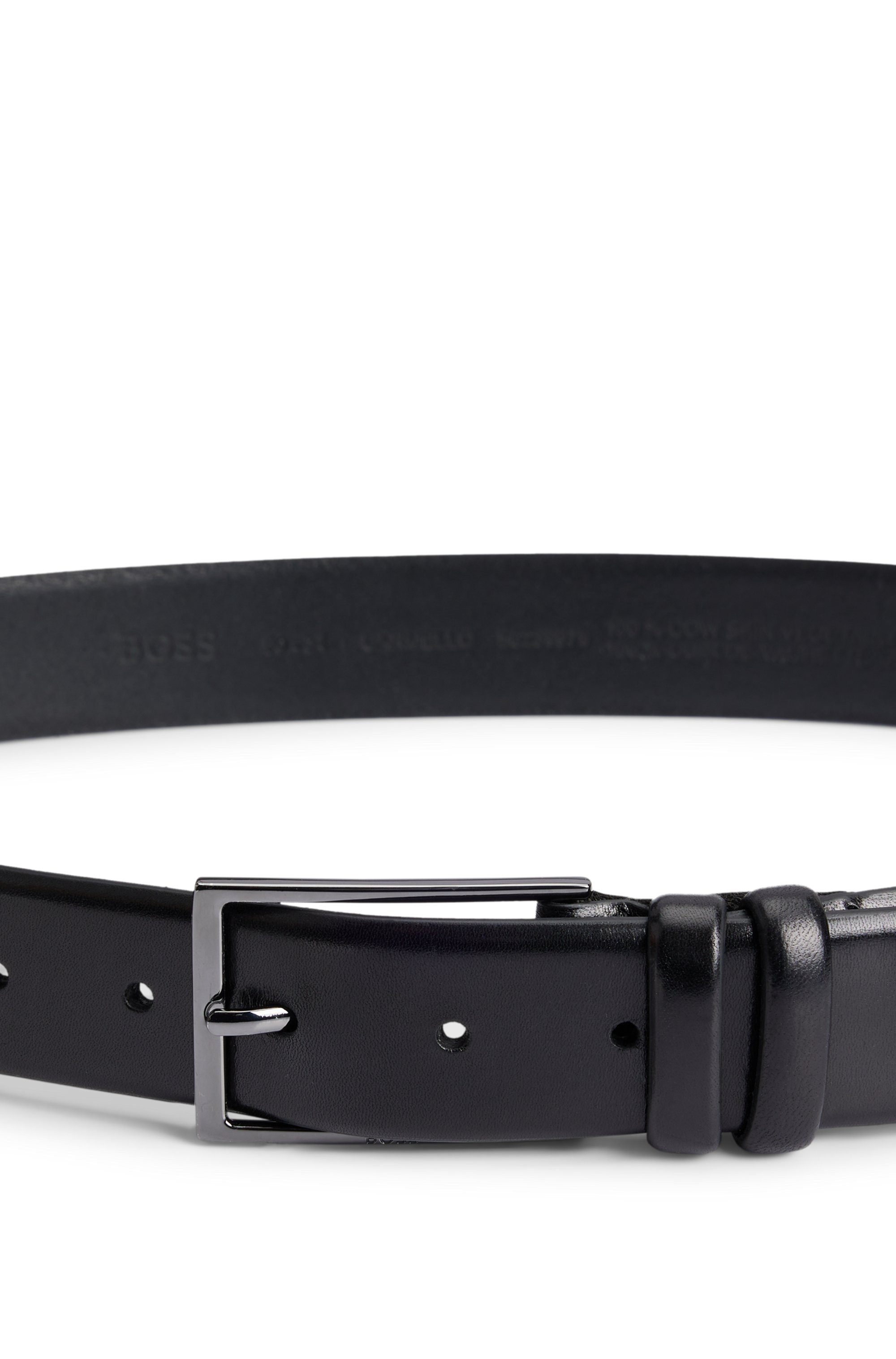 Boss Leren riem CARMELLO van gelooid leer met hugo boss logo-embossing op metalen sluiting