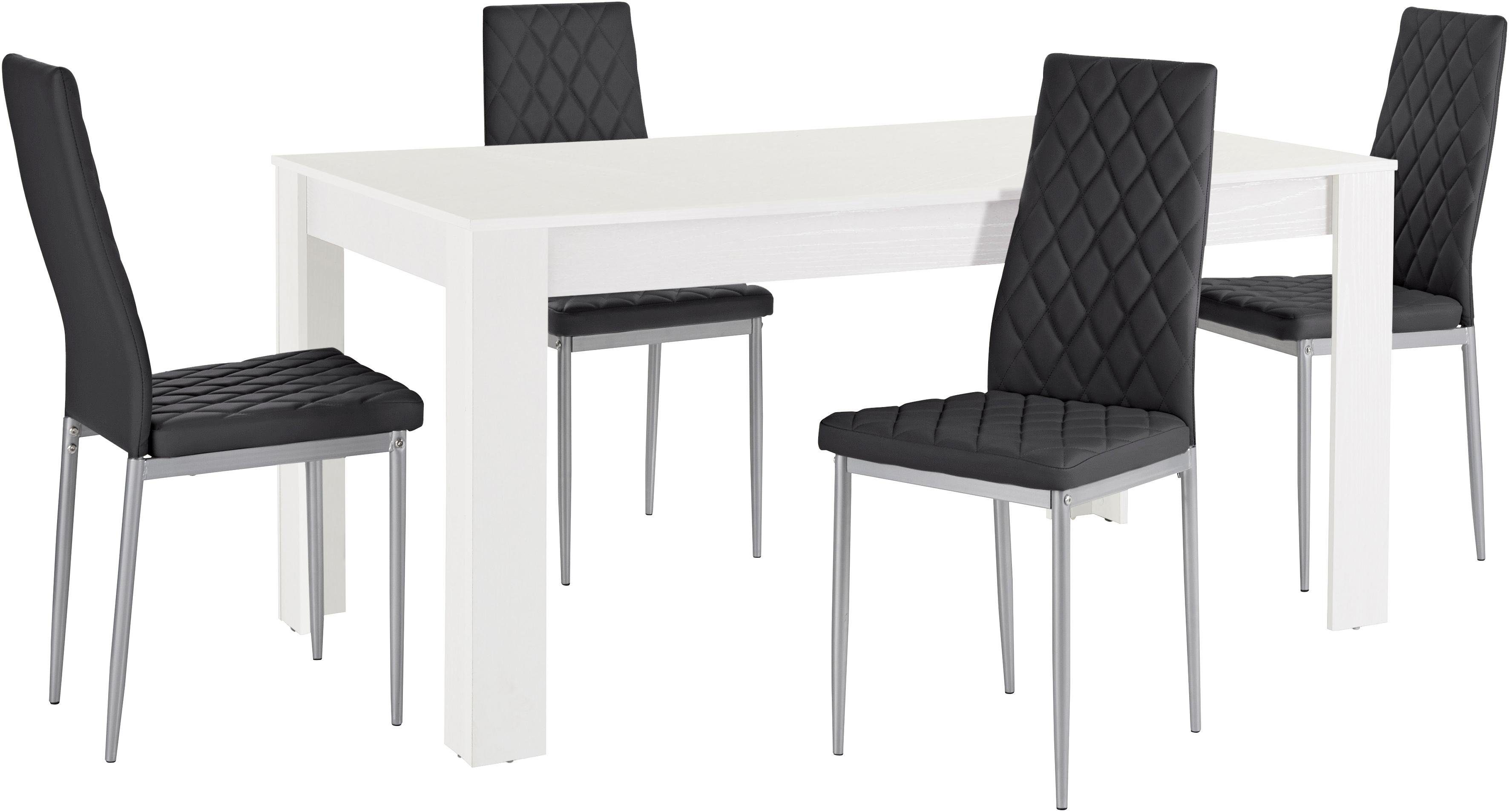 INOSIGN Eethoek Lynn160/Brooke Tafel met 4 stoelen (set, 5-delig)