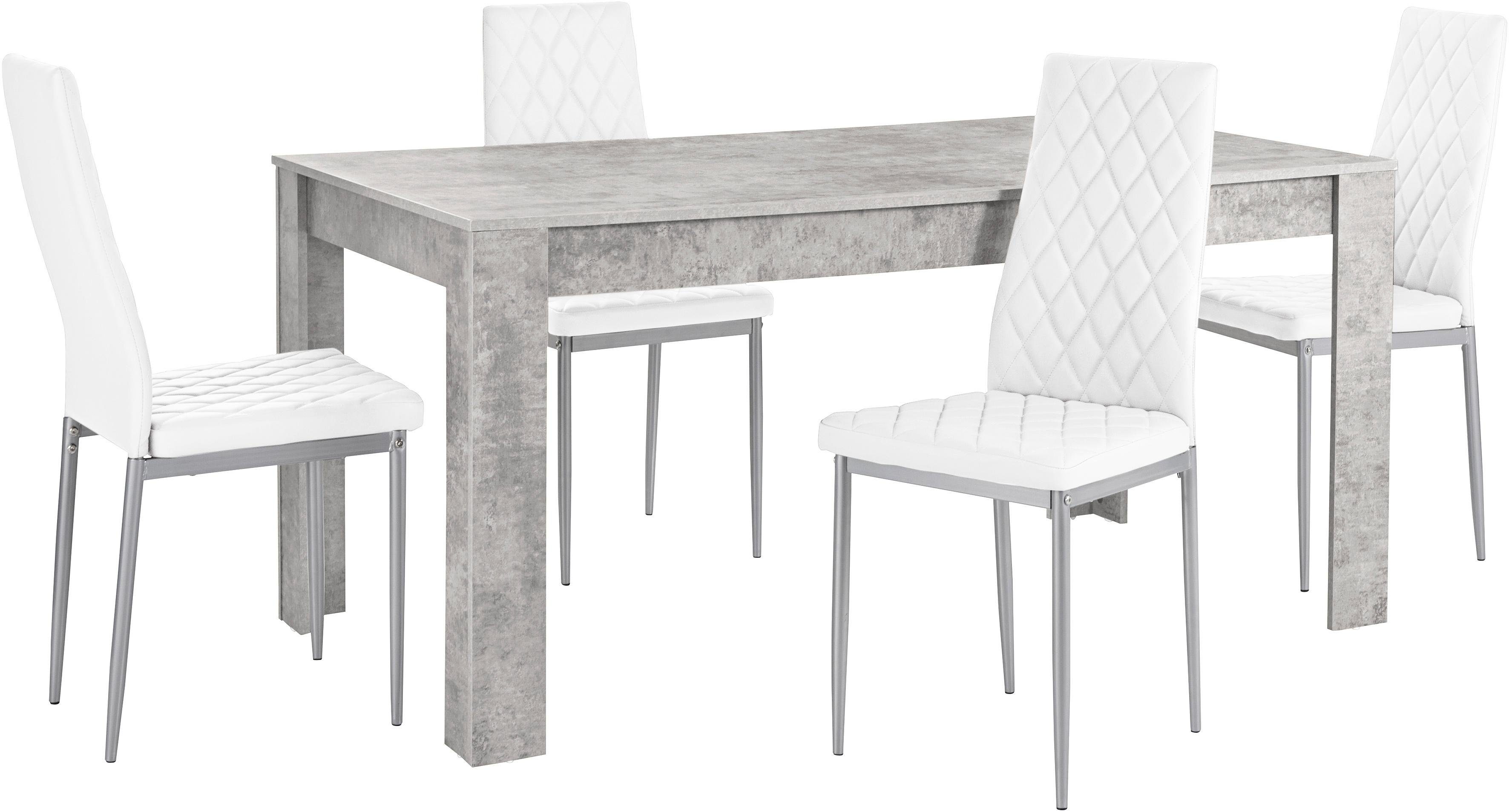 INOSIGN Eethoek Lynn160/Brooke Tafel met 4 stoelen (set, 5-delig)