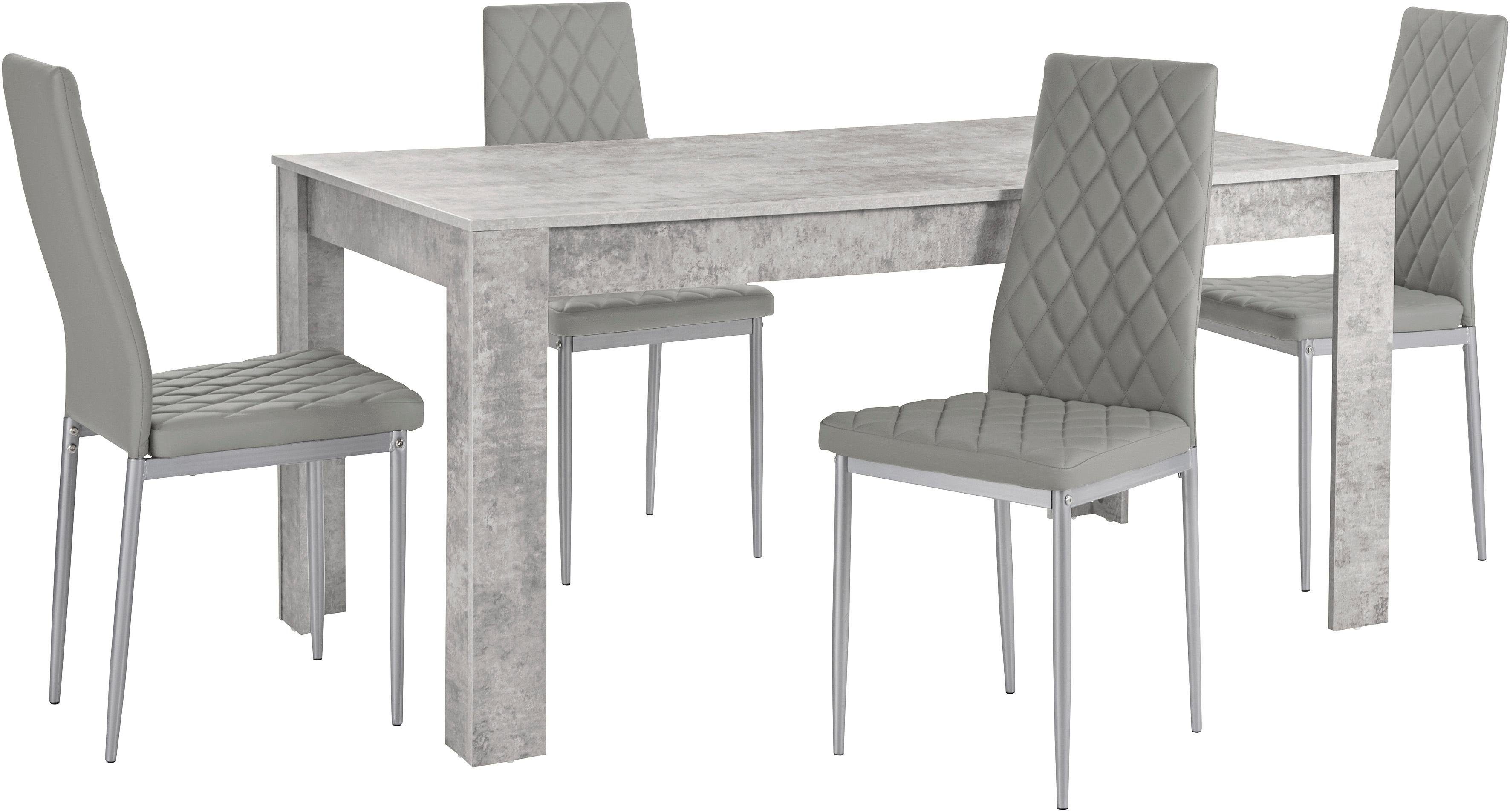 INOSIGN Eethoek Lynn160/Brooke Tafel met 4 stoelen (set, 5-delig)