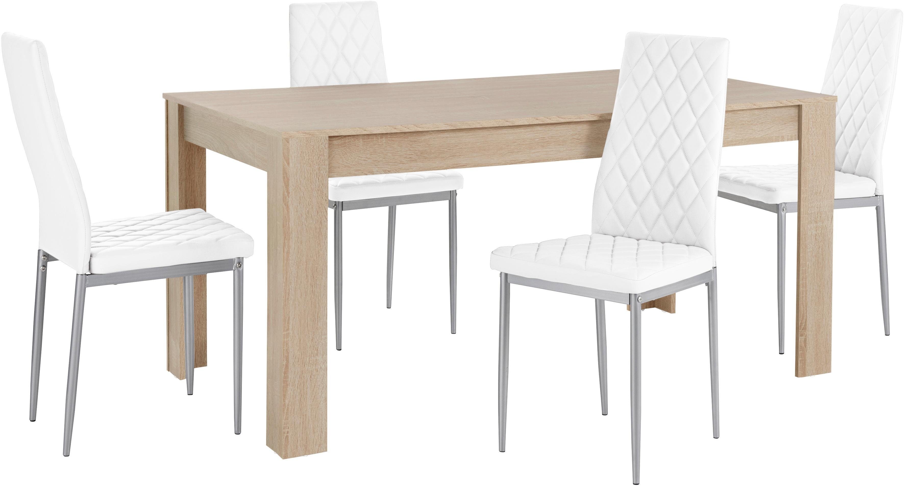 INOSIGN Eethoek Lynn160/Brooke Tafel met 4 stoelen (set, 5-delig)
