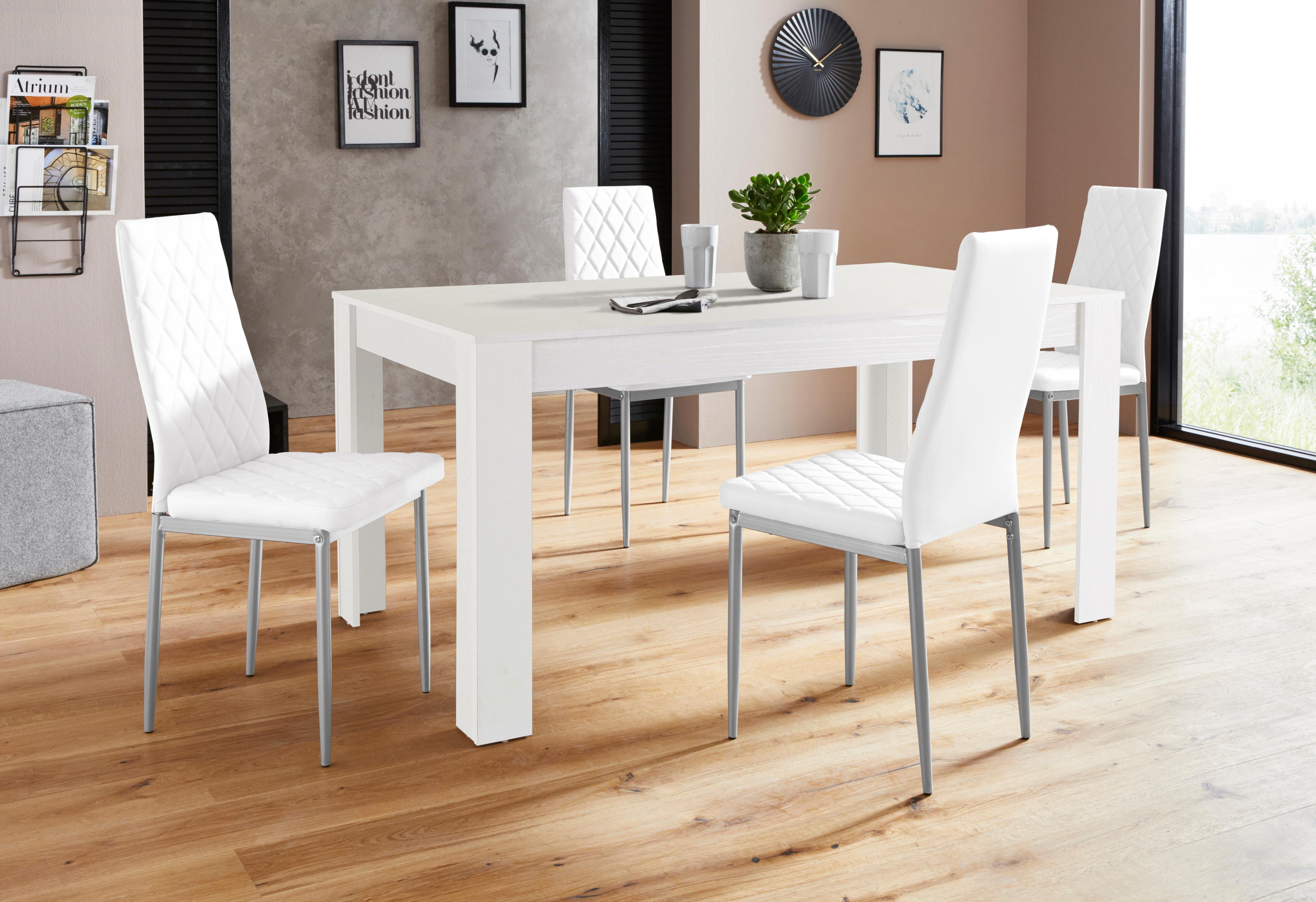 INOSIGN Eethoek Lynn160/Brooke Tafel met 4 stoelen (set, 5-delig)
