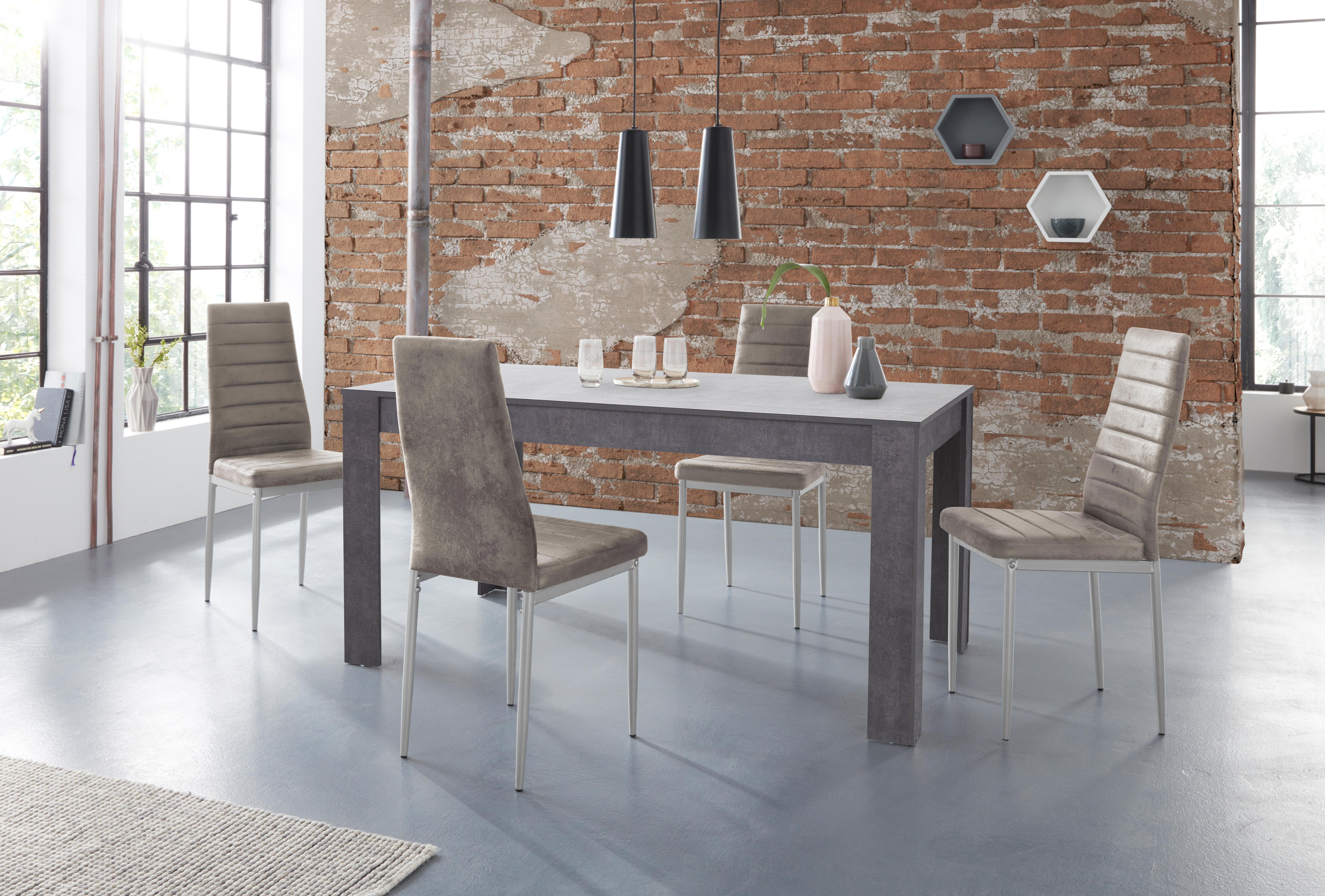 INOSIGN Eethoek Lynn160/Kate Tafel met 4 stoelen (set, 5-delig)