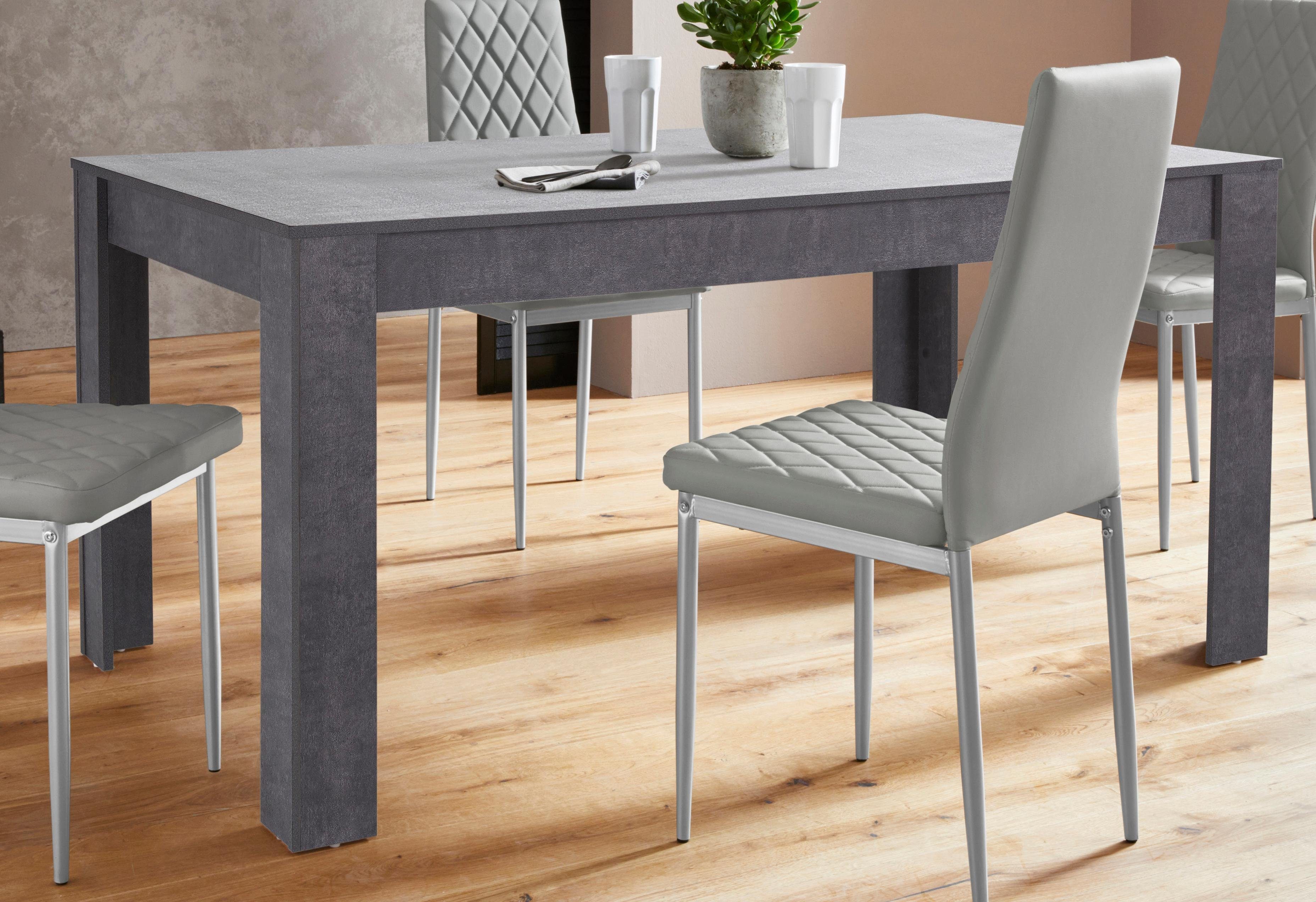 INOSIGN Eettafel Meigh, TOPSELLER! van houtmateriaal, breedte 160 cm eettafels grijs