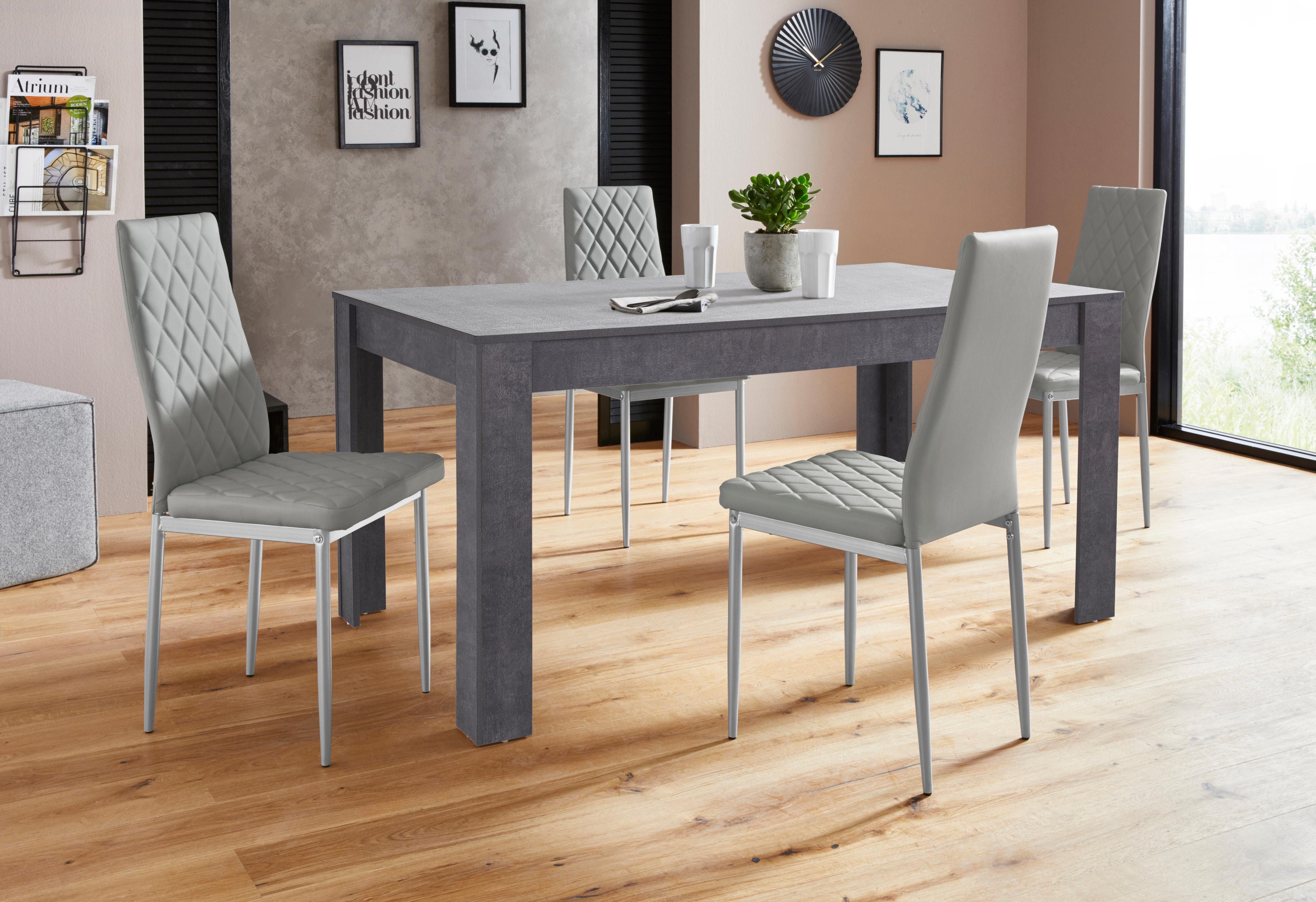 INOSIGN Eethoek Lynn160/Brooke Tafel met 4 stoelen (set, 5-delig)