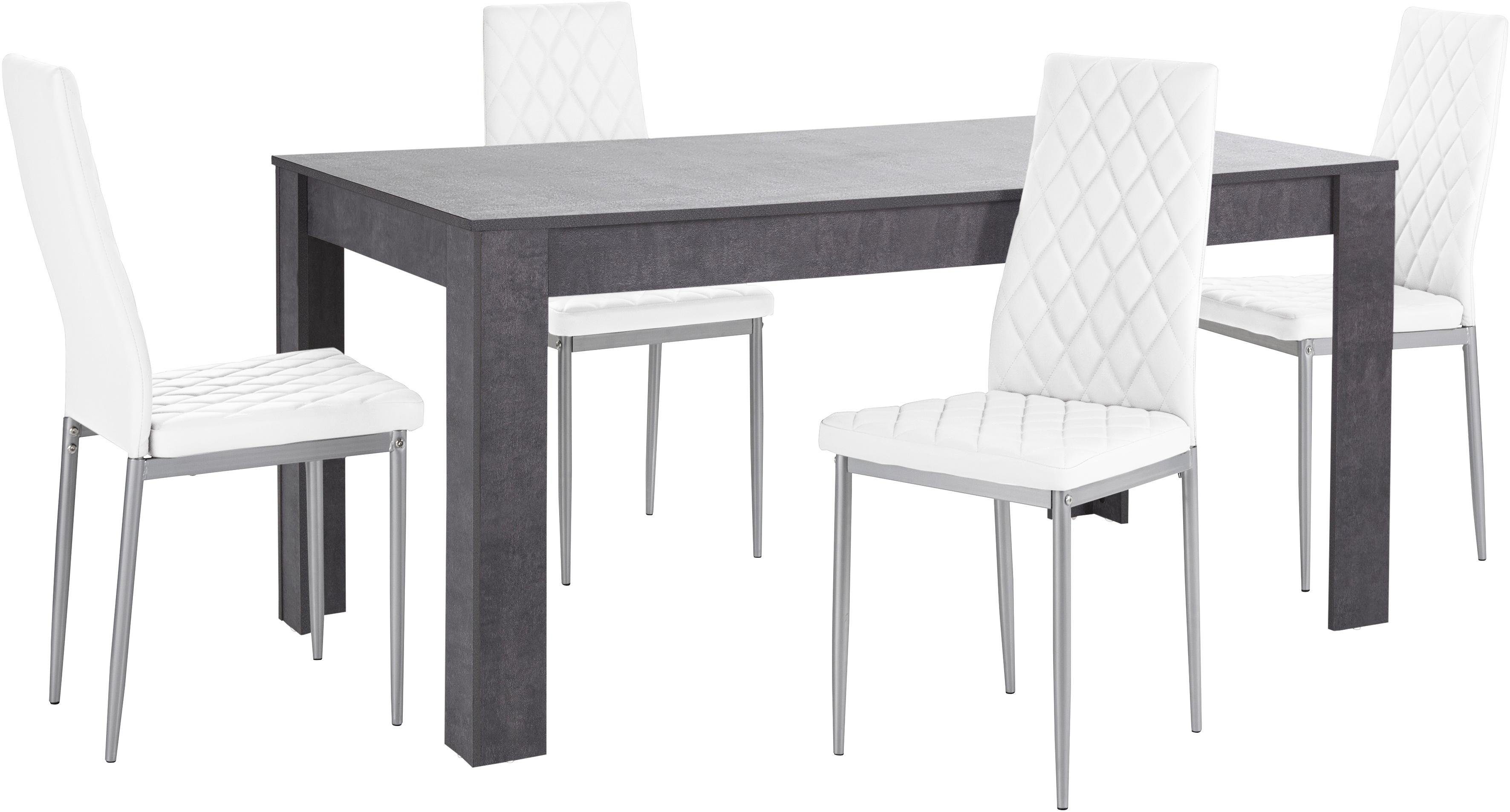 INOSIGN Eethoek Lynn160/Brooke Tafel met 4 stoelen (set, 5-delig)