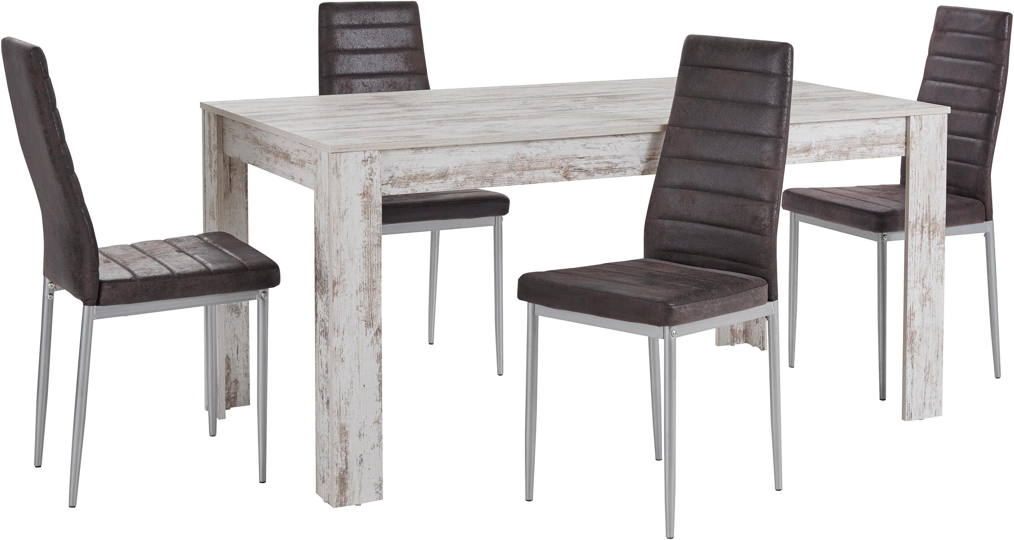INOSIGN Eethoek Lynn160/Kate Tafel met 4 stoelen (set, 5-delig)