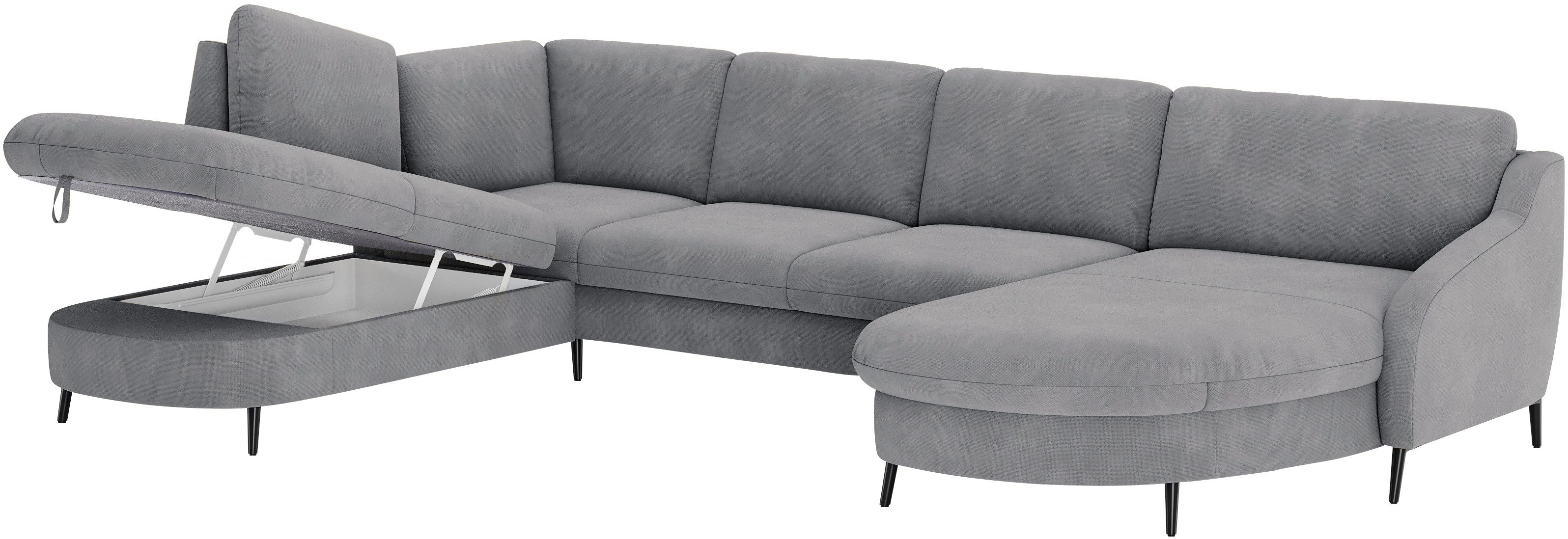sit&more Zithoek Soul U-model optioneel met bed en bedlade
