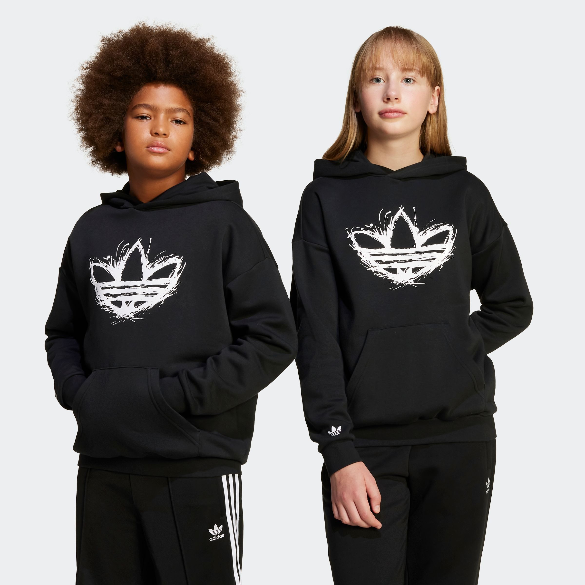 adidas Originals Hoodie LOOSE HOODIE kinderen sweaters maat 128 zwart
