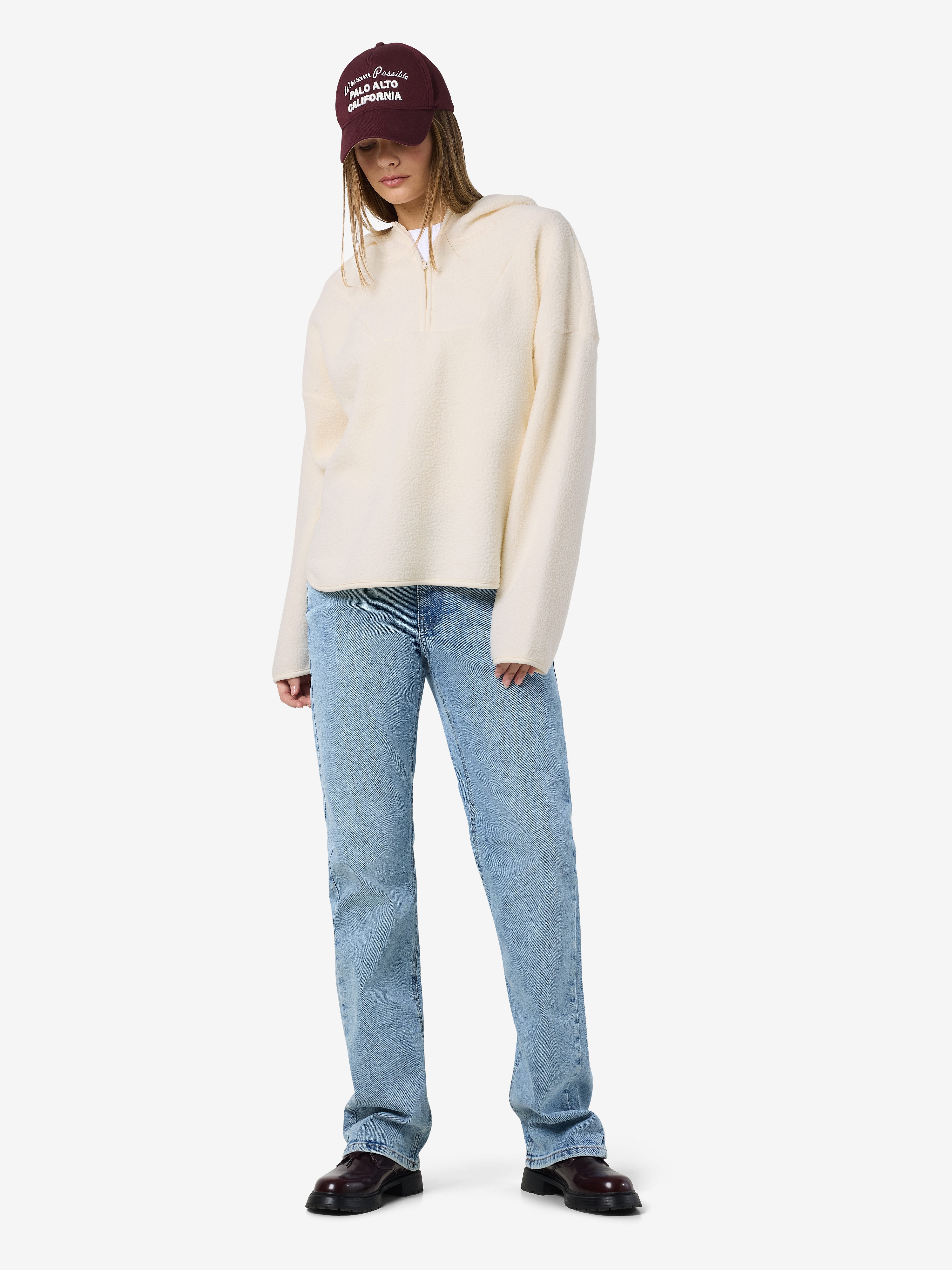 Noisy may Fleecetrui NMCOZY L/S HALFWAY ZIP SWEATER JRS NOOS
