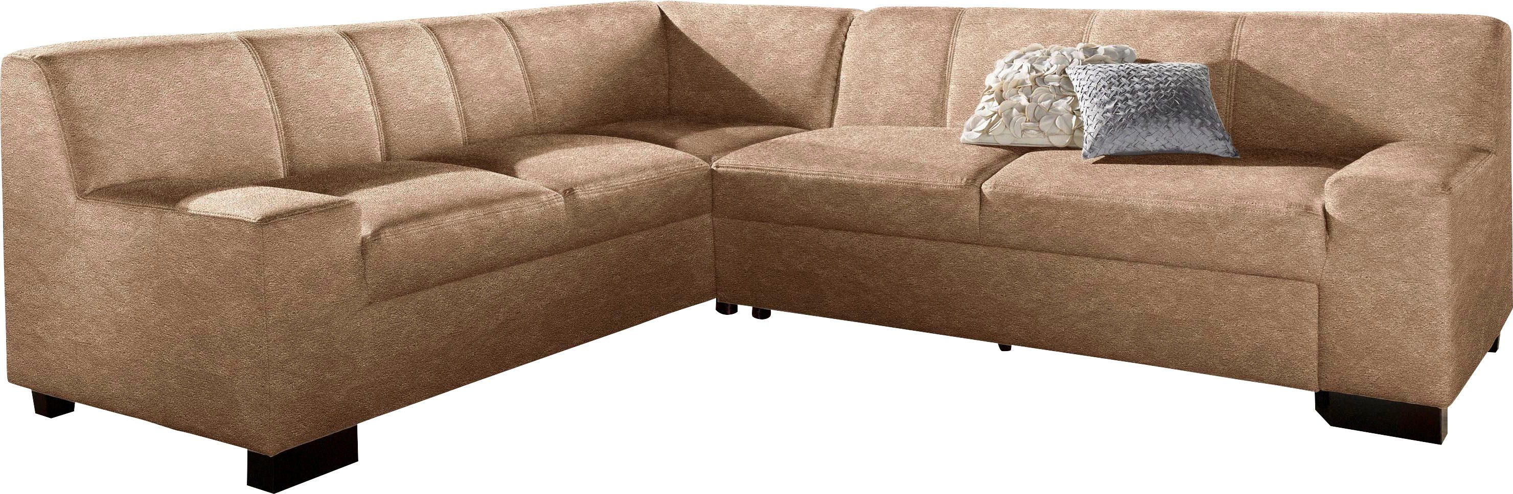 DOMO collection Hoekbank Norma, moderne armleuningen, tijdloos en elegant, L-vorm