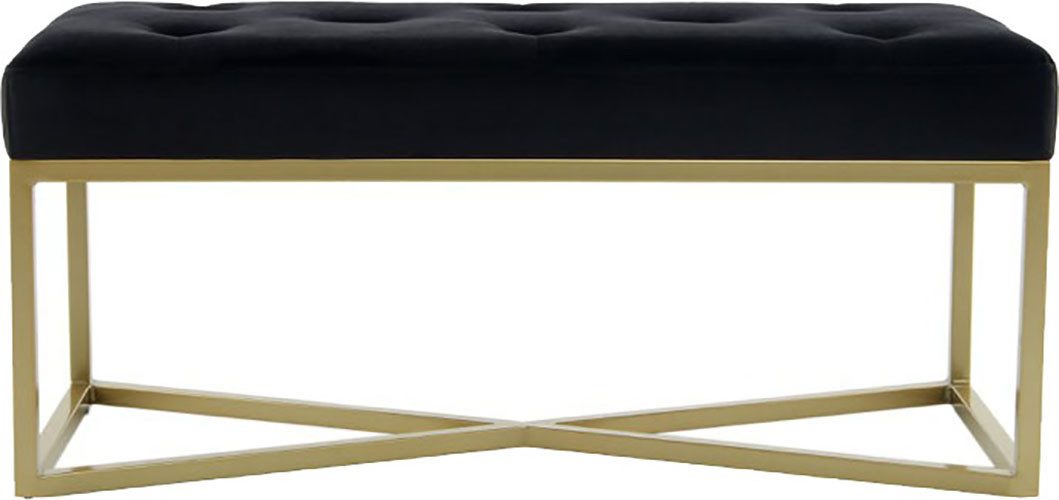 Kayoom Zitbank Diaz 125, Elegante uitstraling door goudkleurig frame, biedt meerdere zitplaatsen (1 stuk)