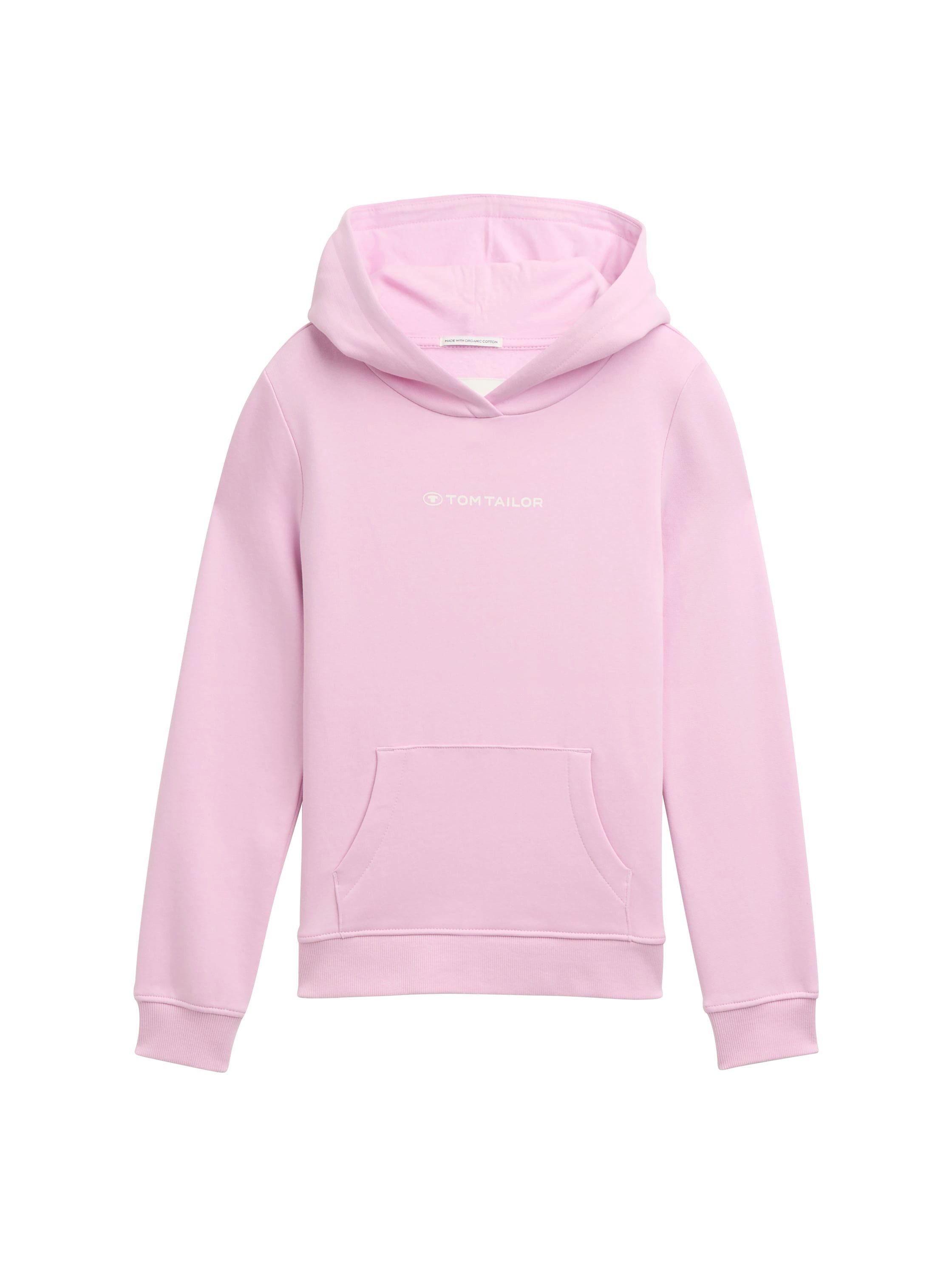 Tom Tailor Hoodie met logoprint op borsthoogte