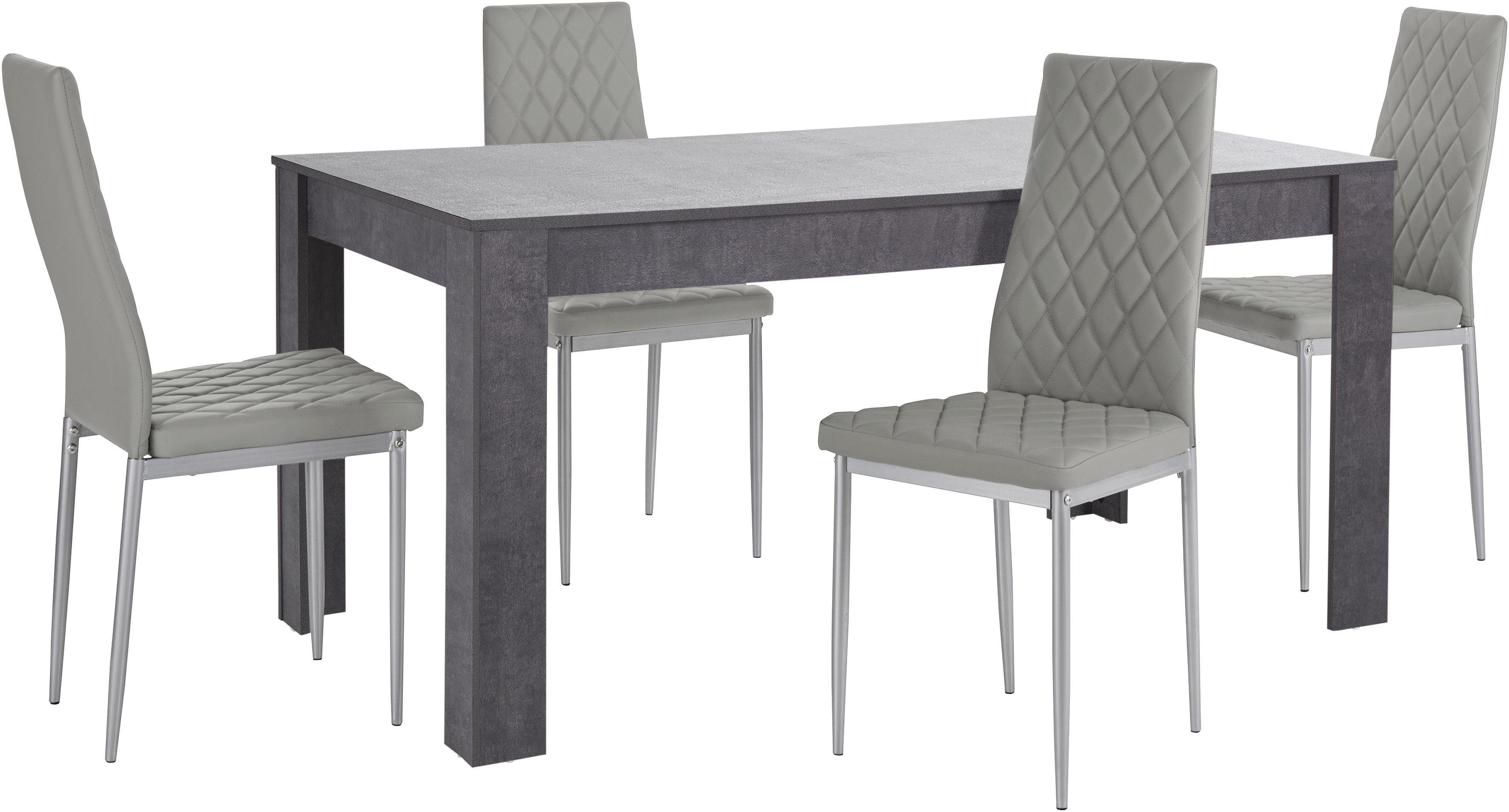 INOSIGN Eethoek Lynn160/Brooke Tafel met 4 stoelen (set, 5-delig)