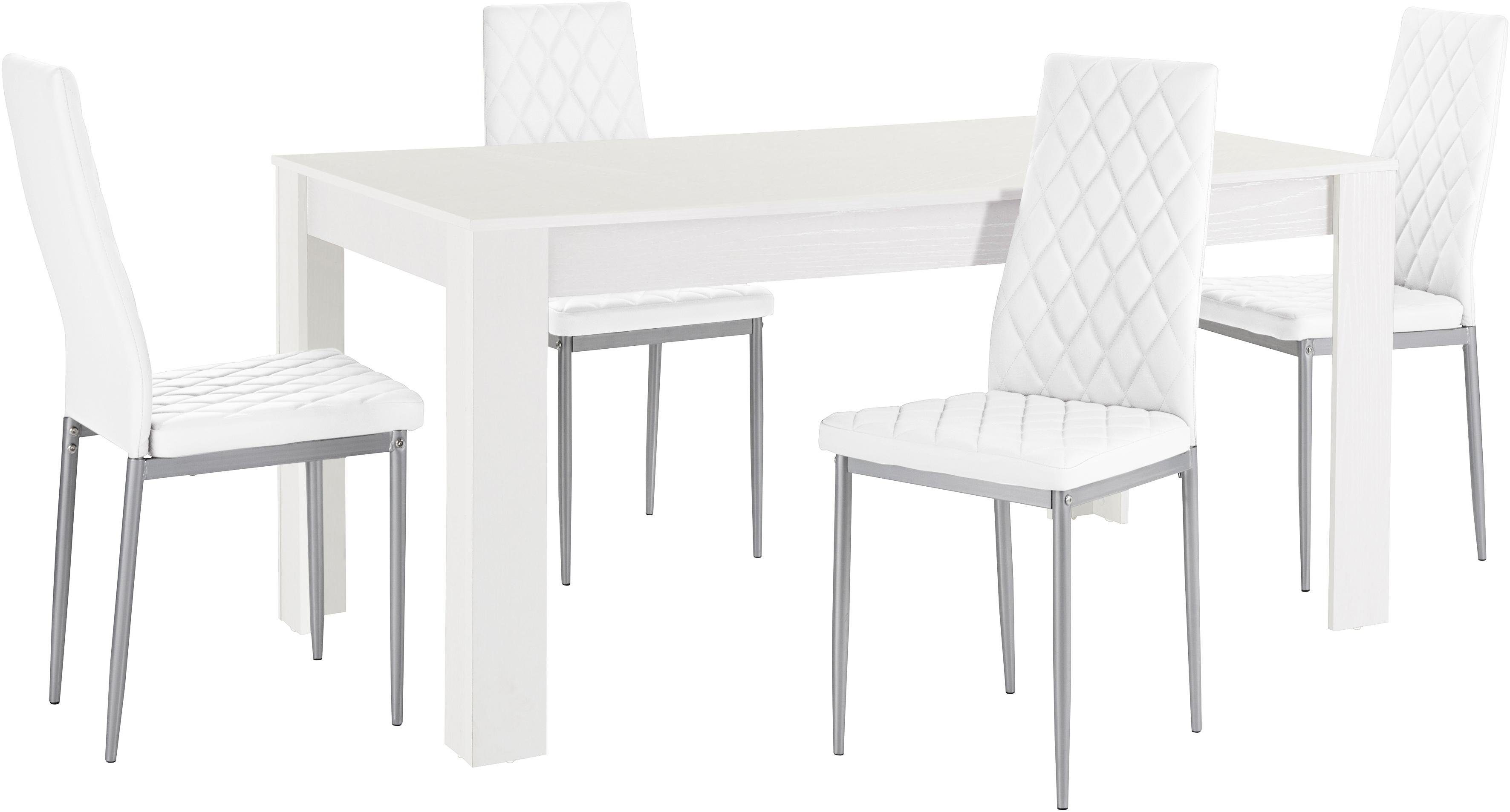 INOSIGN Eethoek Lynn160/Brooke Tafel met 4 stoelen (set, 5-delig)
