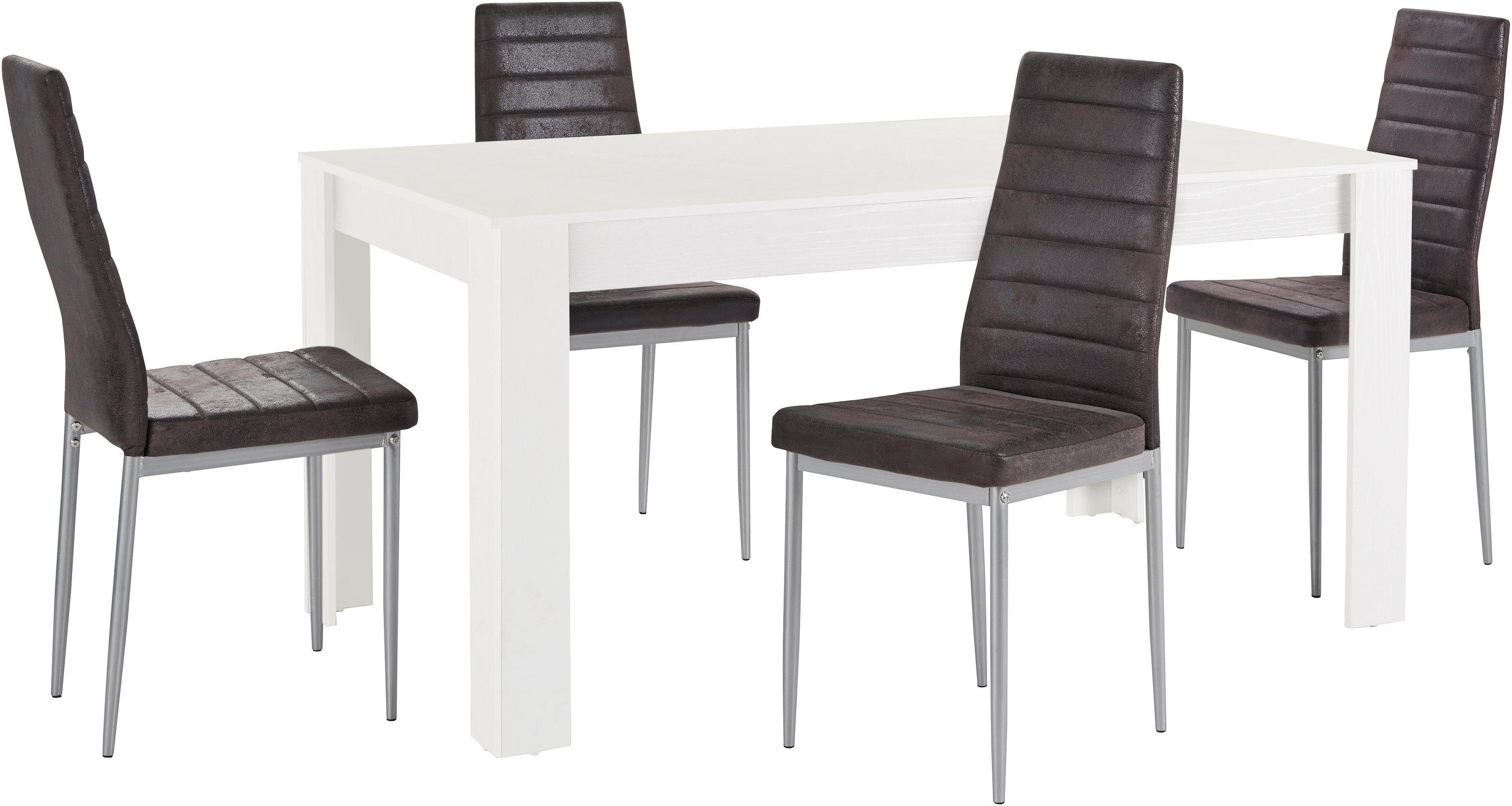 INOSIGN Eethoek Lynn160/Kate Tafel met 4 stoelen (set, 5-delig)